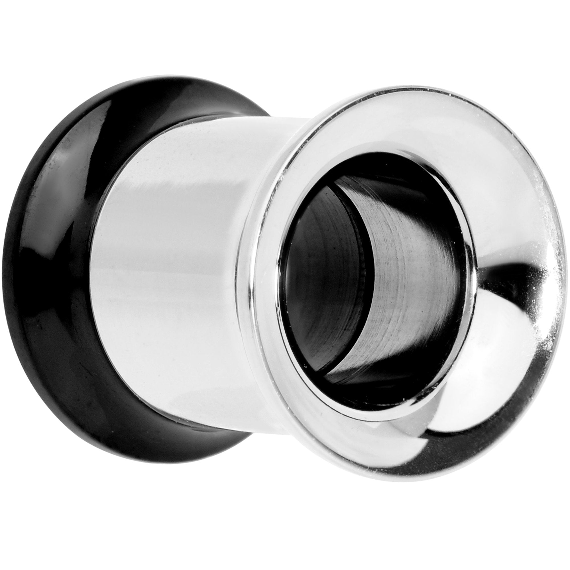 Steel Black Two Tone Screw Fit Tunnel Plug Set 3mm to 16mm