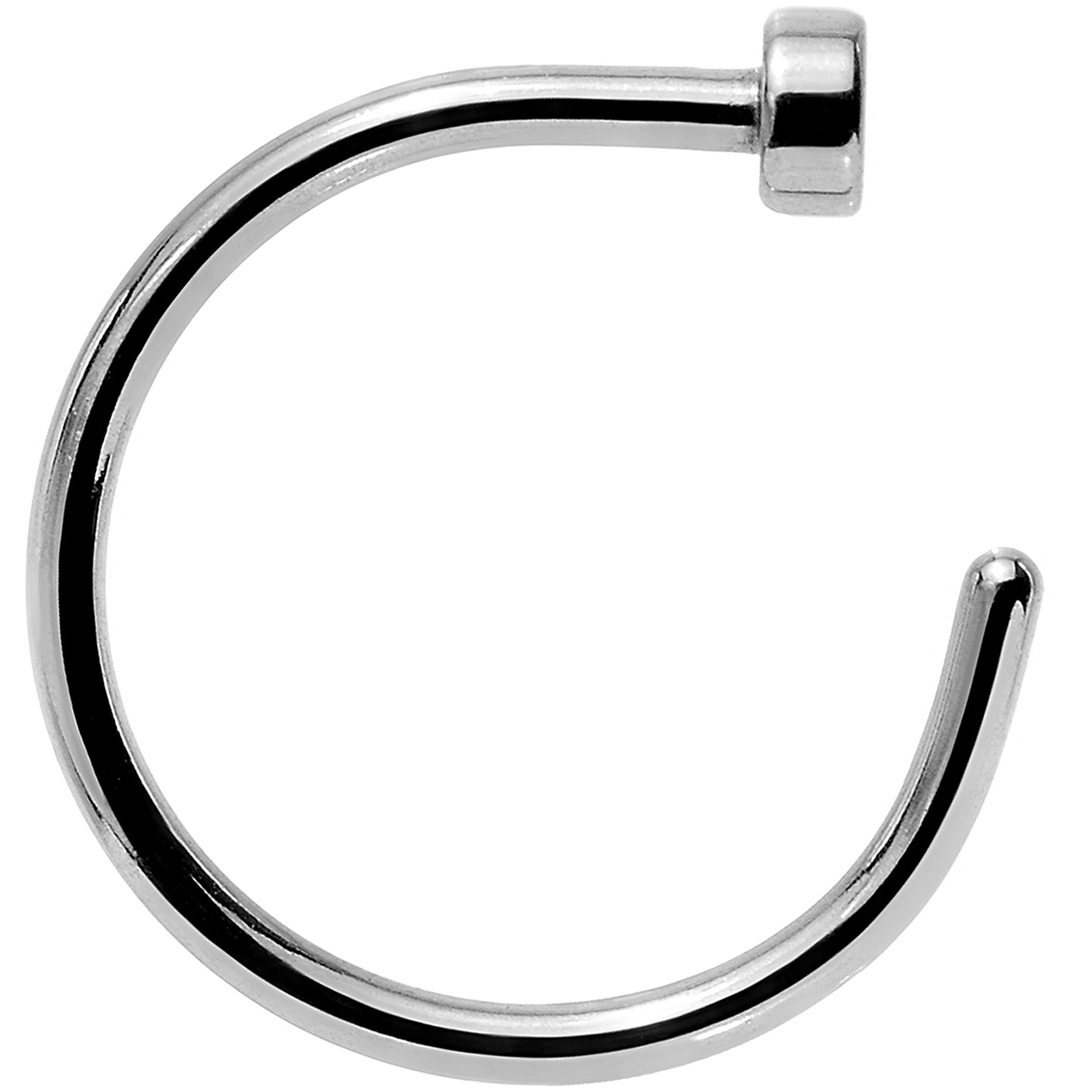 20 Gauge 5/16 Pack Set of 4 Assorted Stainless Steel Nose Hoop Rings