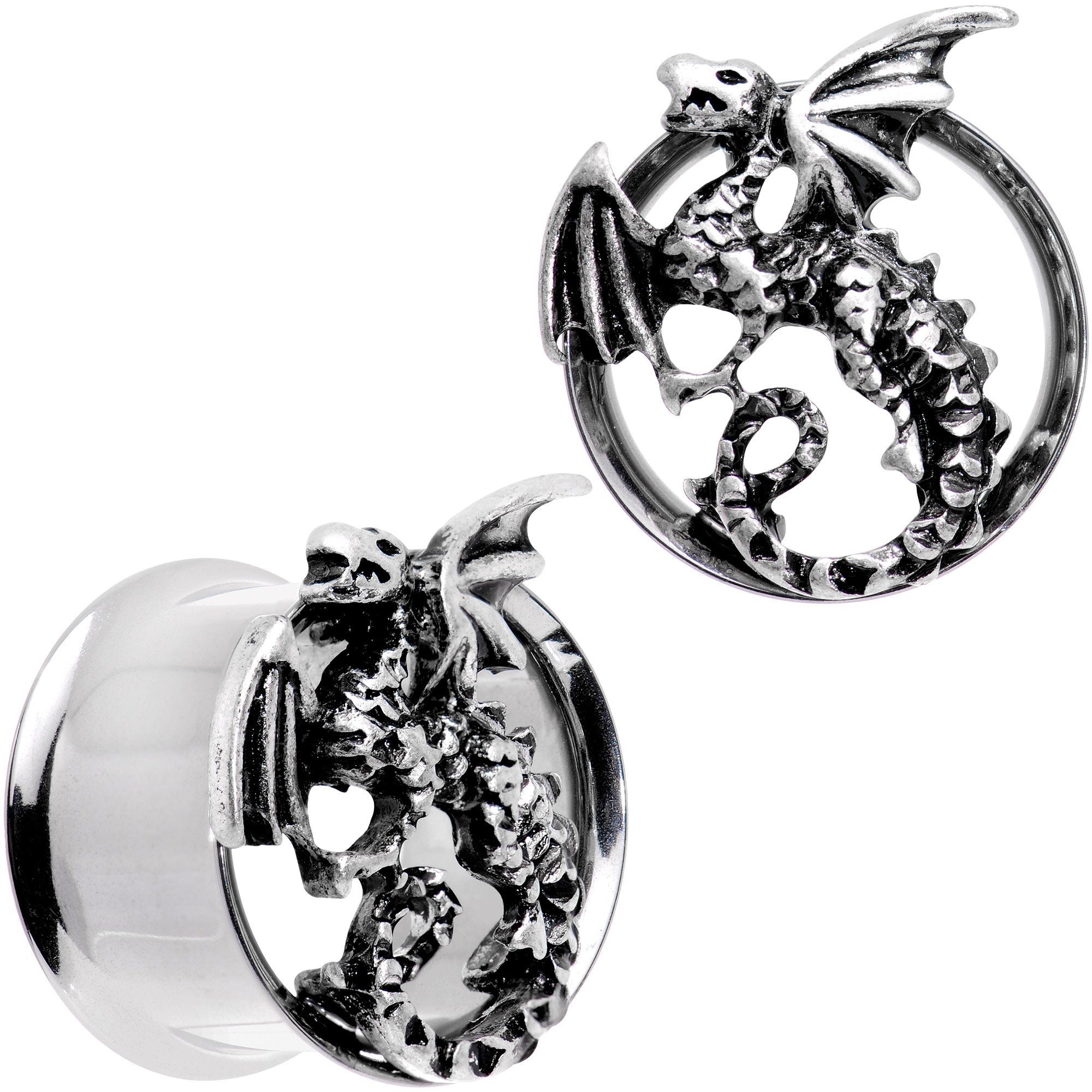 Angry Dragon Double Flare Tunnel Plug Set 6mm to 25mm