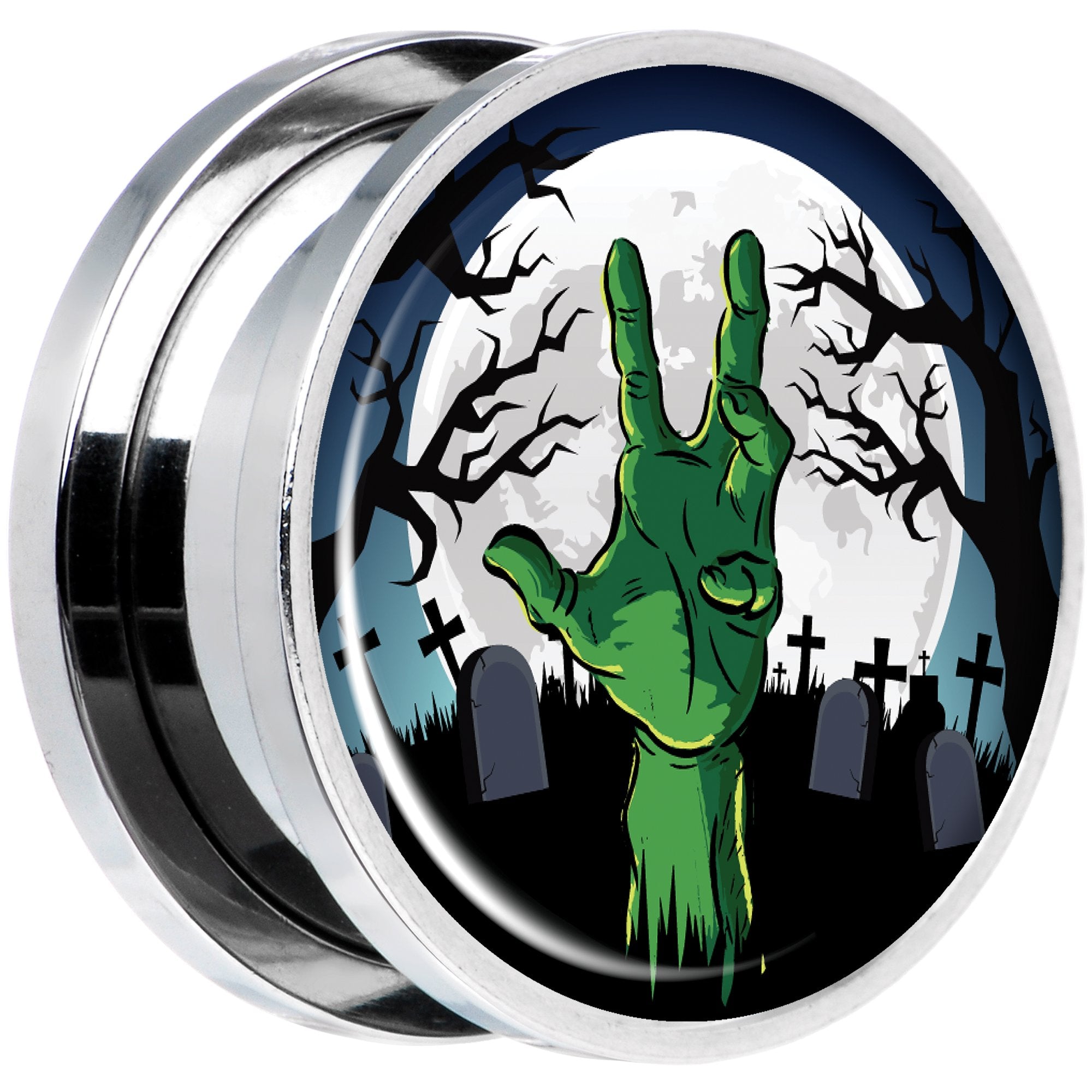 Cemetery Zombie Hand Halloween Plug Set 18mm