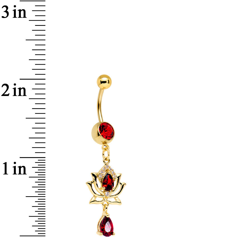 Lotus belly hot sale button ring