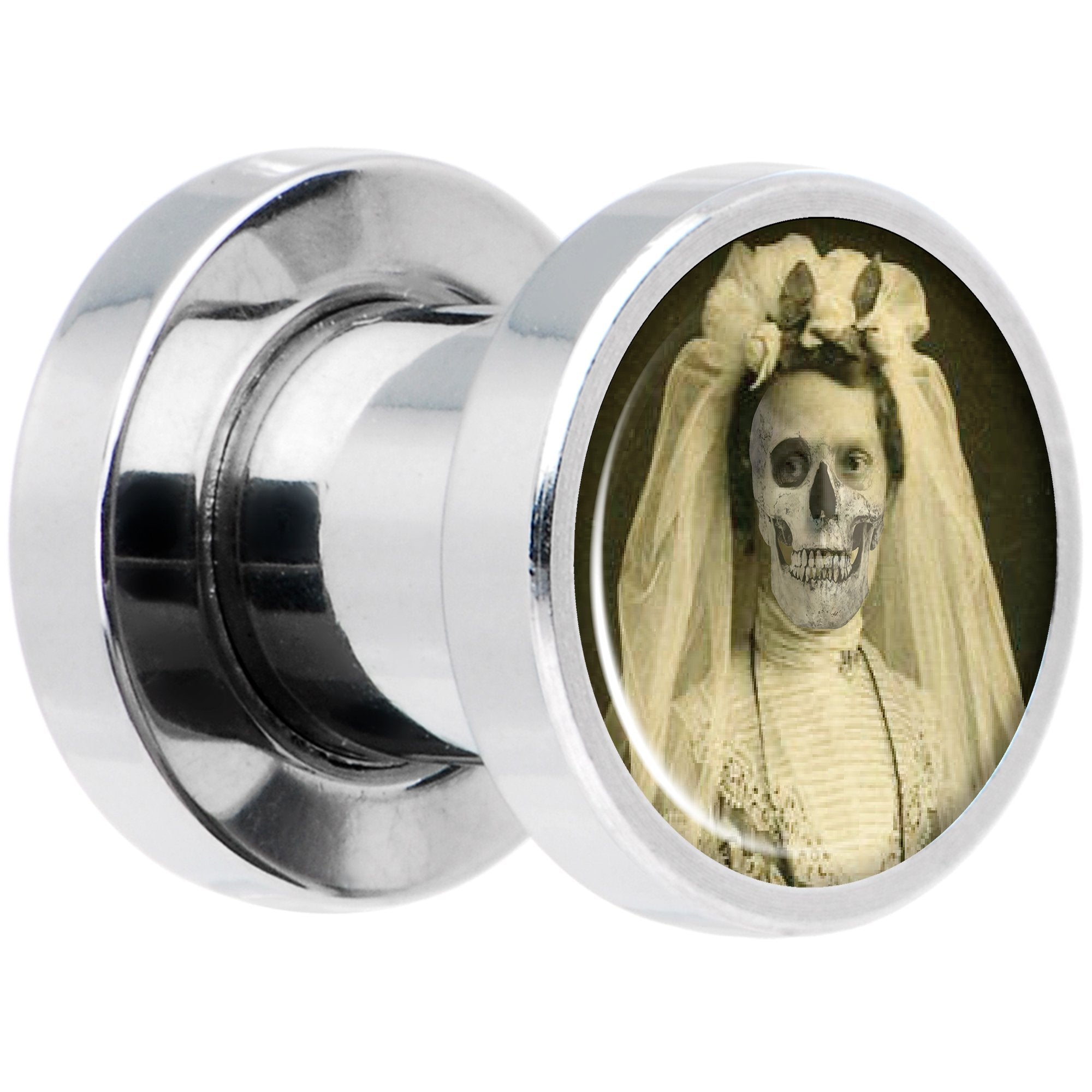 Undead Bride and Groom Halloween Plug Set 2 Gauge