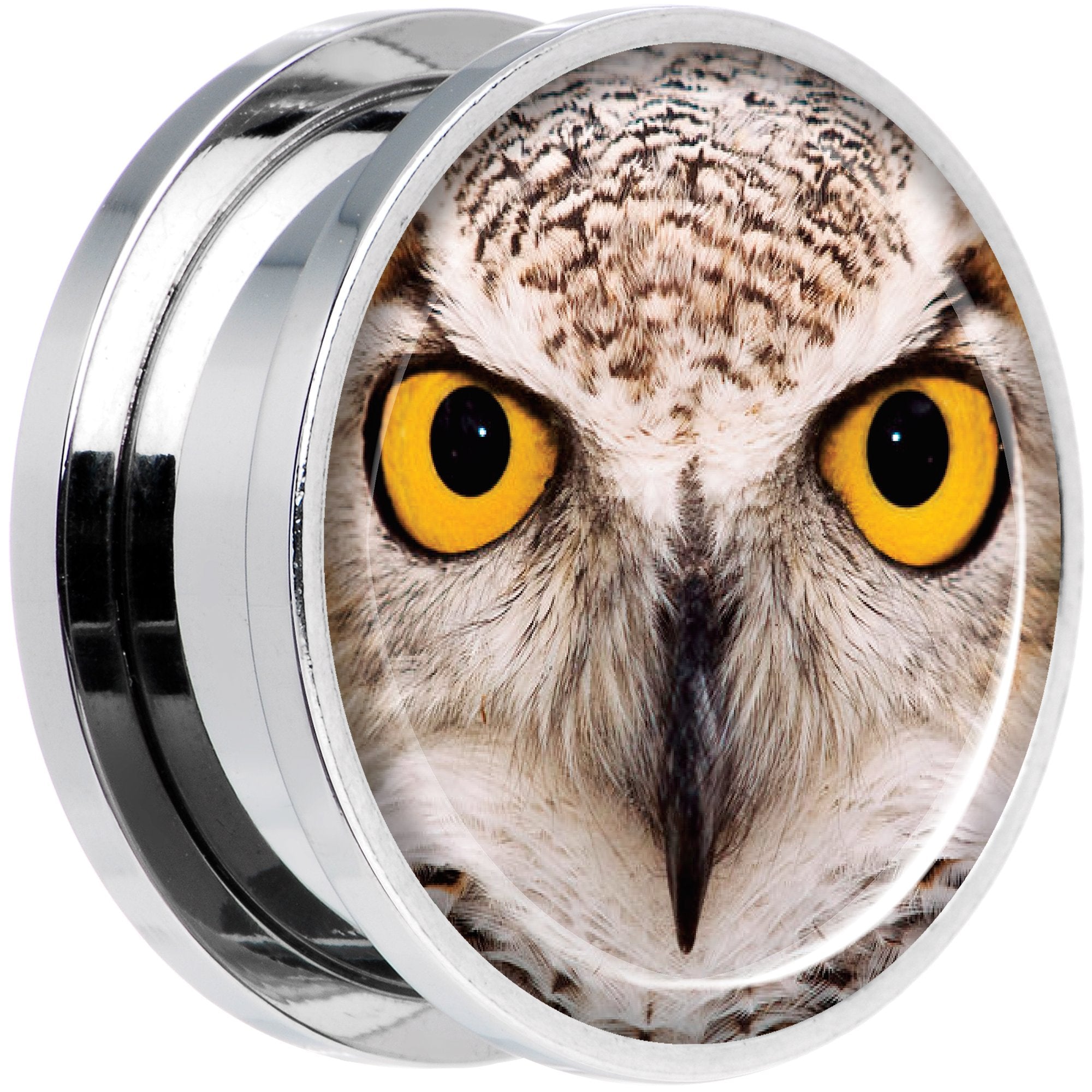 Full Color Owl Steel Screw Fit Plug Set 20mm