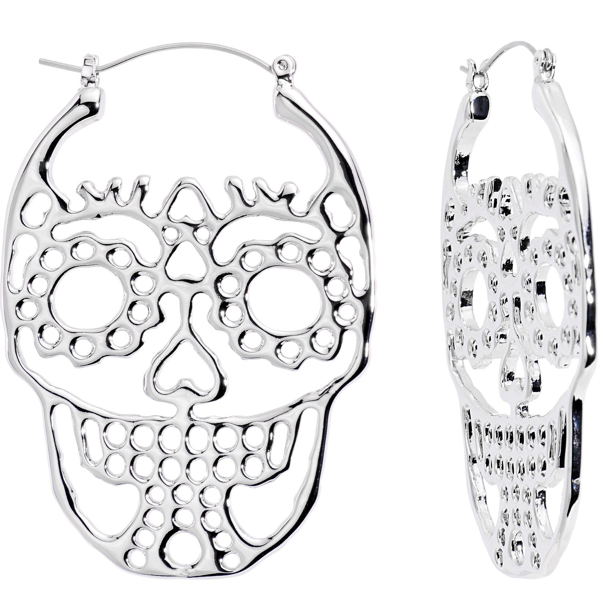 Sugar Skull Cutout Tunnel Plug Earrings