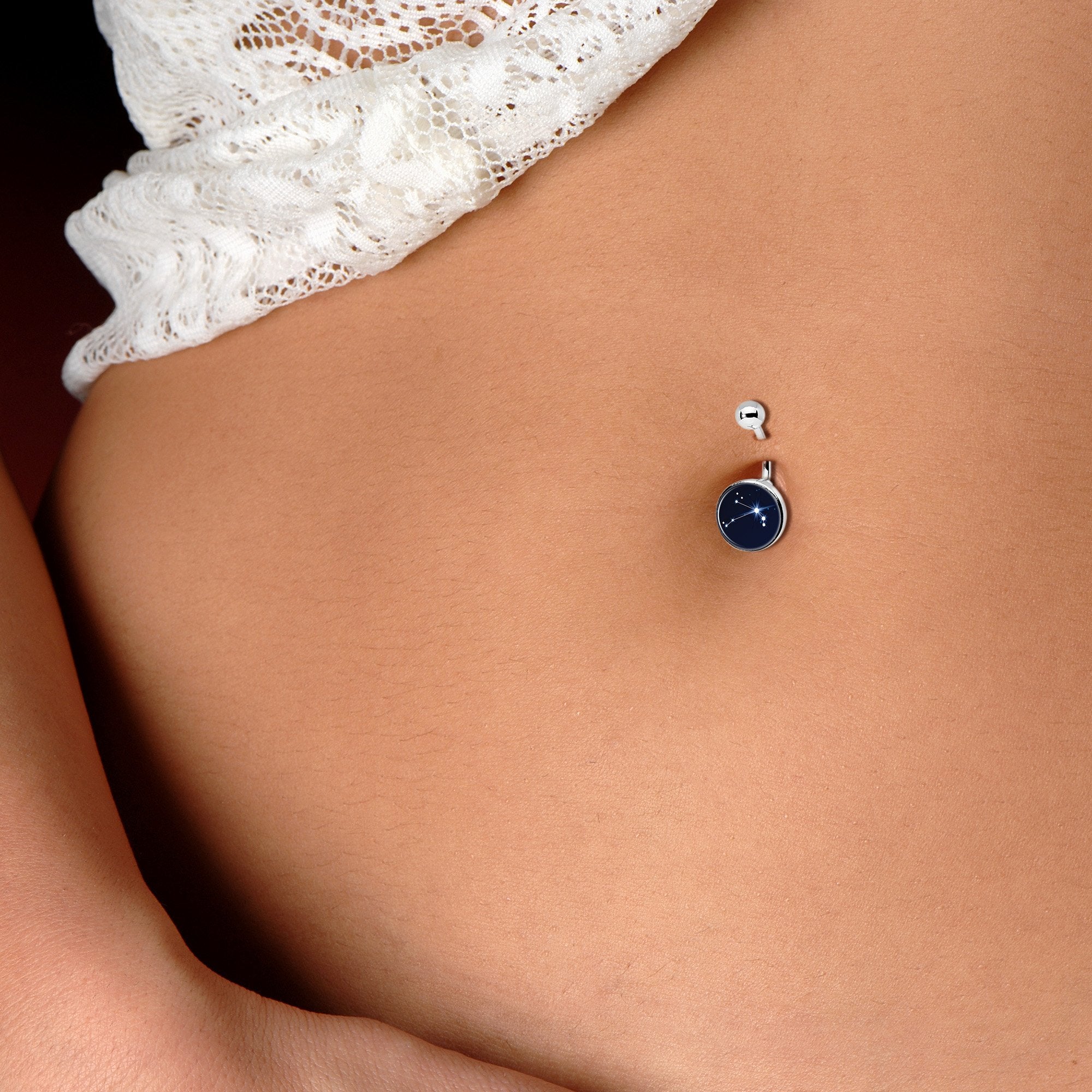 Zodiac Constellation Aries Belly Ring