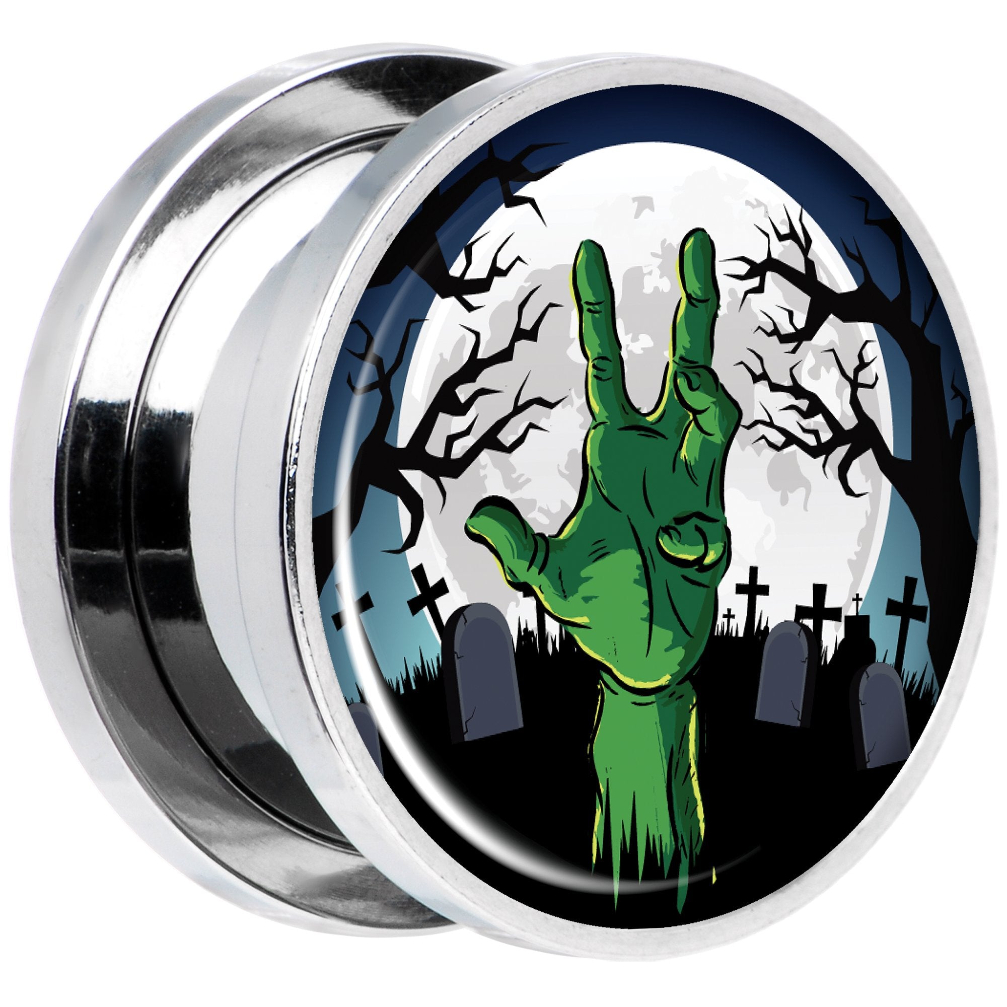 Cemetery Zombie Hand Halloween Plug Set 5/8