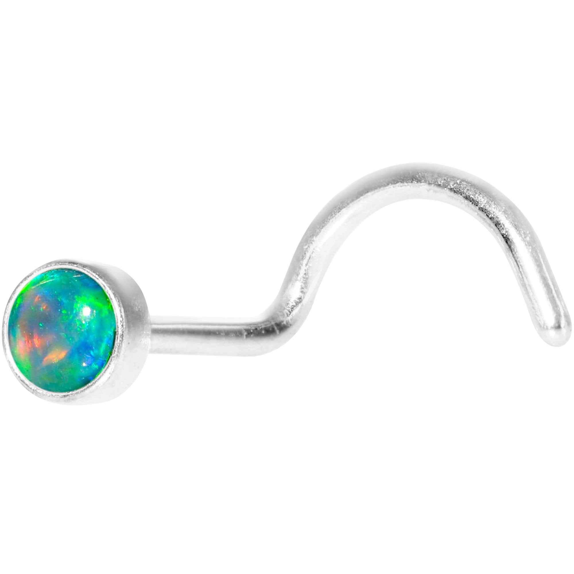 Green 3mm Synthetic Opal Press Fit Left Nose Screw