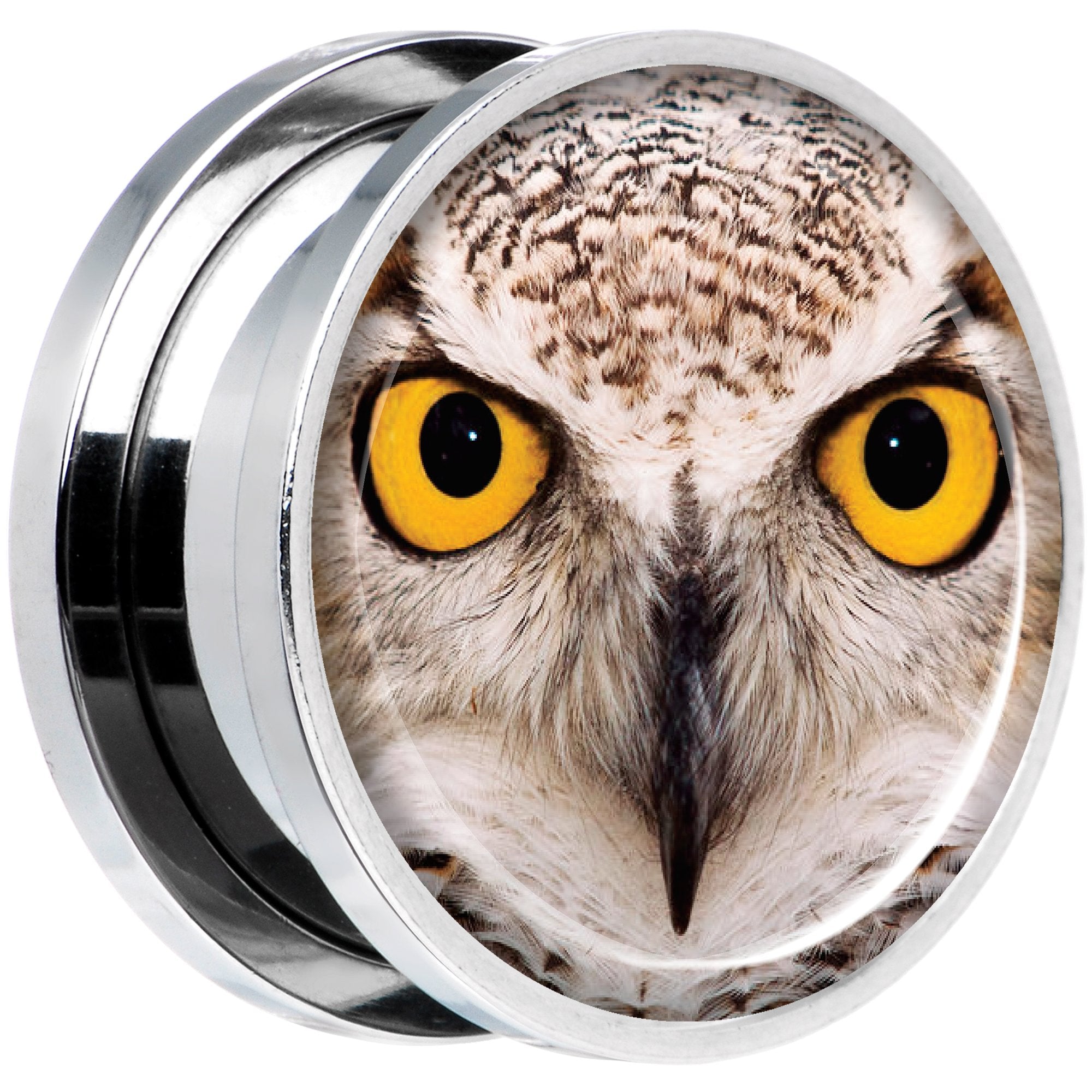 Full Color Owl Steel Screw Fit Plug Set 18mm