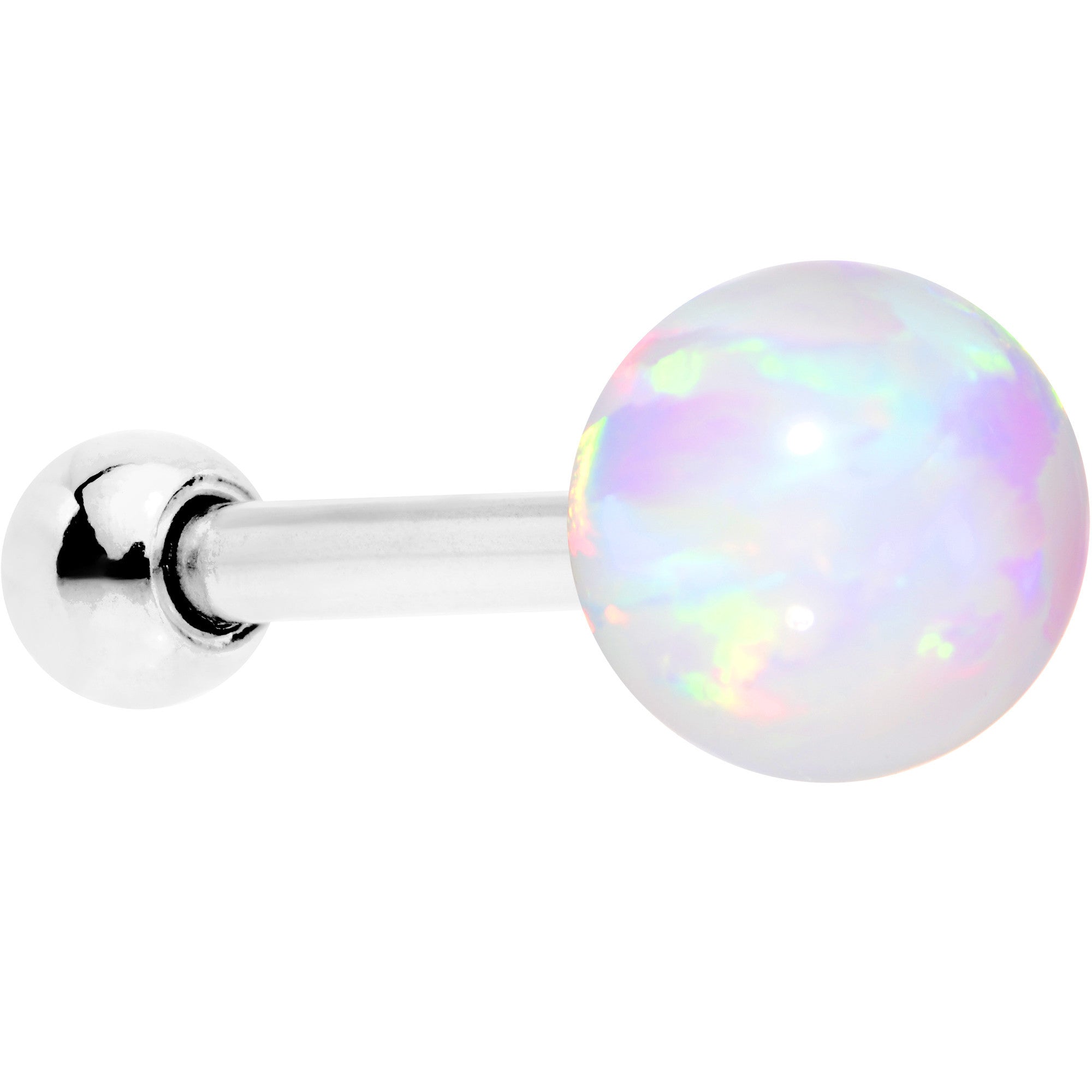 5mm Synthetic Opal Steel Internally Threaded Cartilage Earring