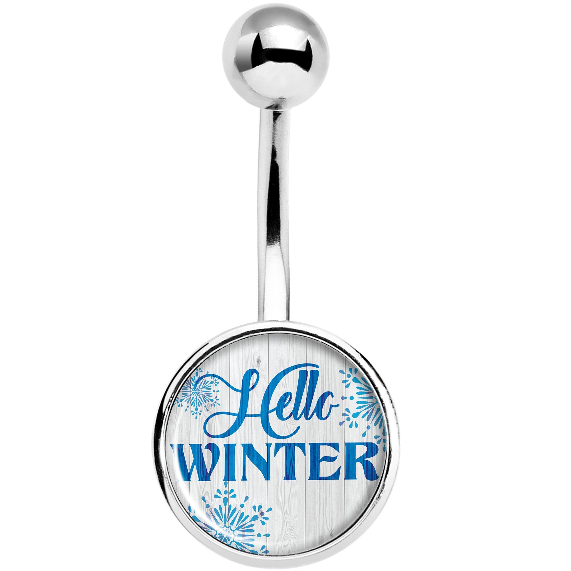 Hello Winter Snowflake Belly Ring