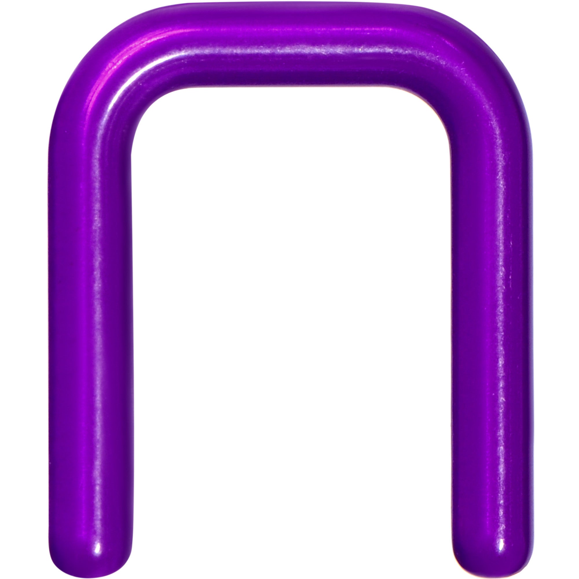 14 Gauge 7/16 Purple Flexible Bioplast Square Septum Retainer