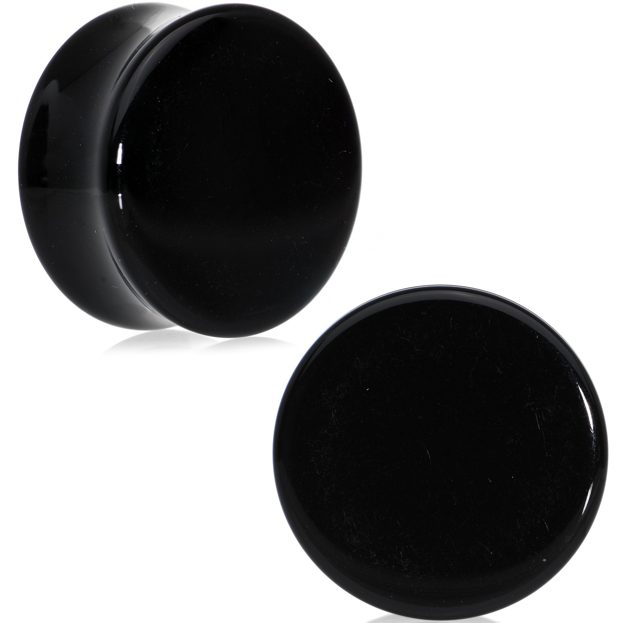 3/4 Black Acrylic Saddle Plug Set