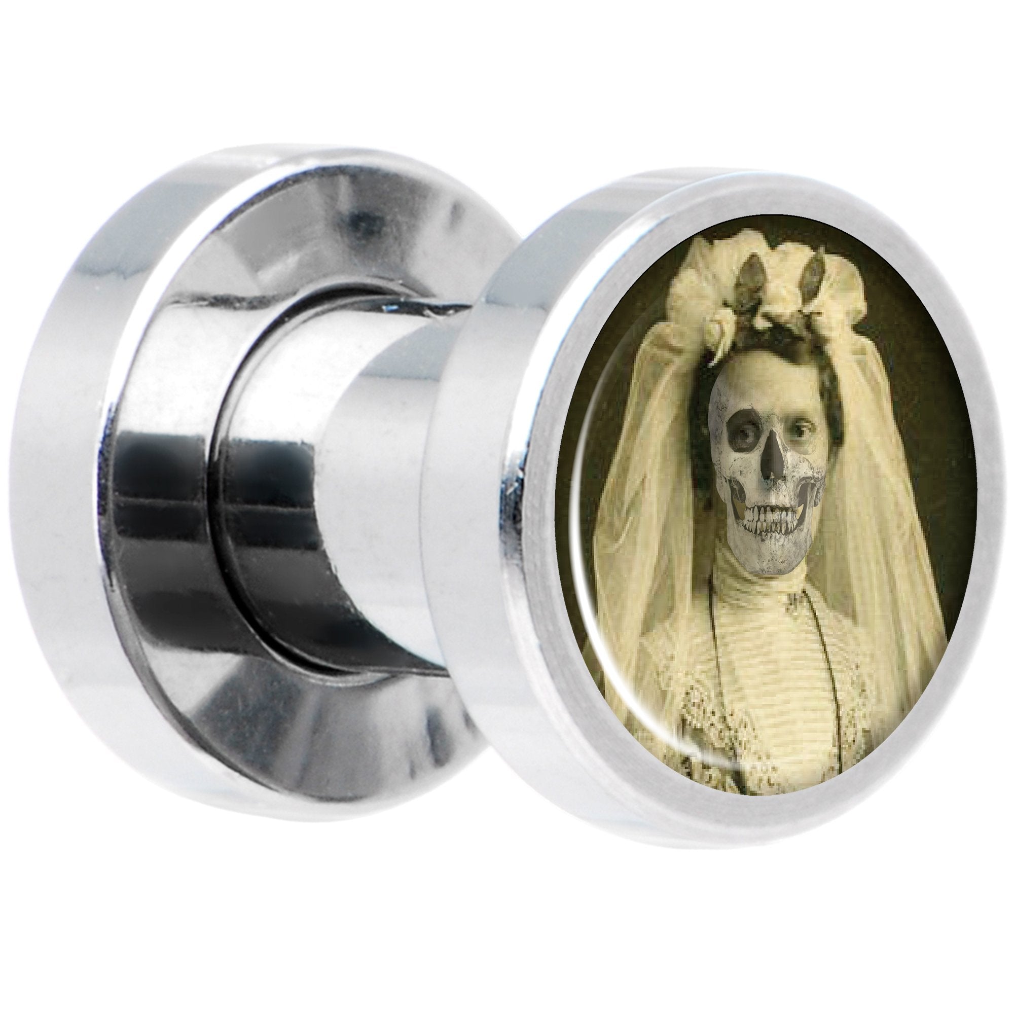 Undead Bride and Groom Halloween Plug Set 4 Gauge