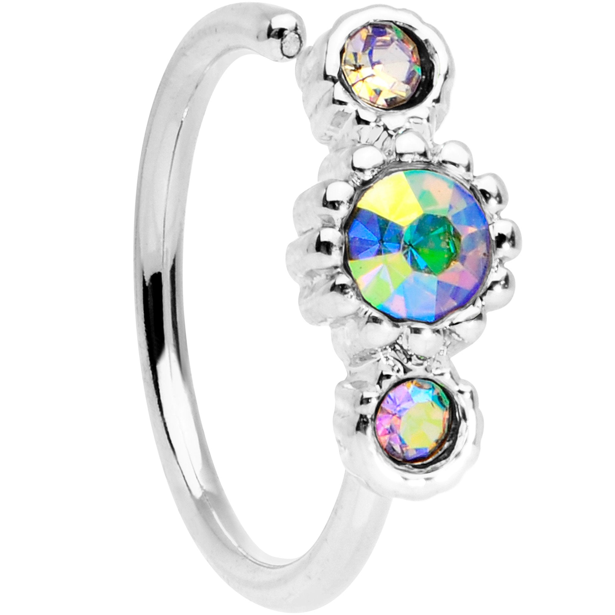 5/16 Aurora CZ Gem Fashion Fusion Seamless Circular Ring