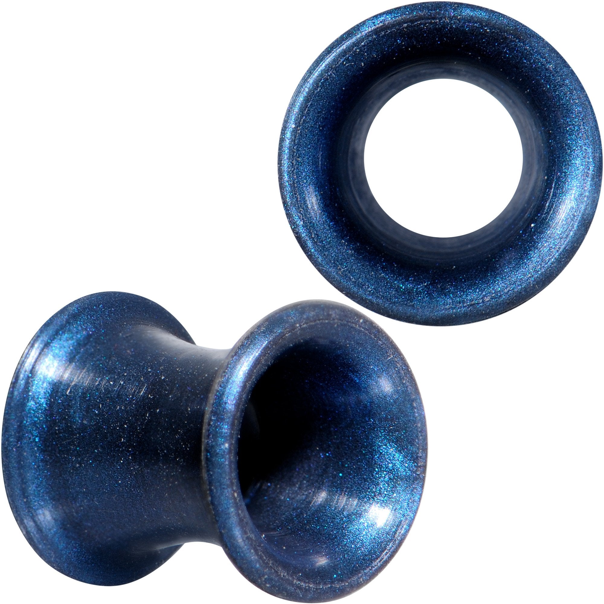 Thin Flexible Blue Silicone Tunnel Plug Set 6mm to 25mm