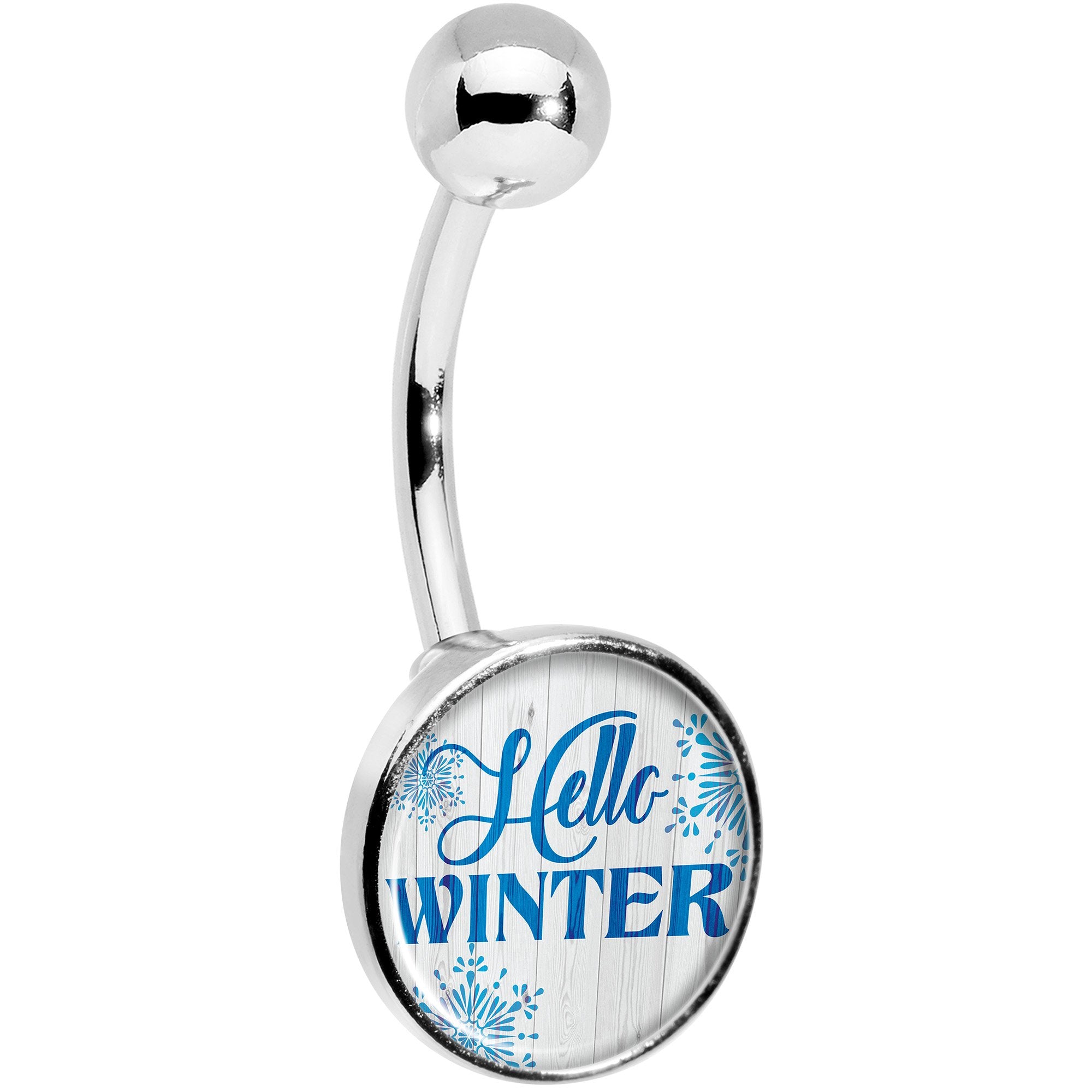 Hello Winter Snowflake Belly Ring