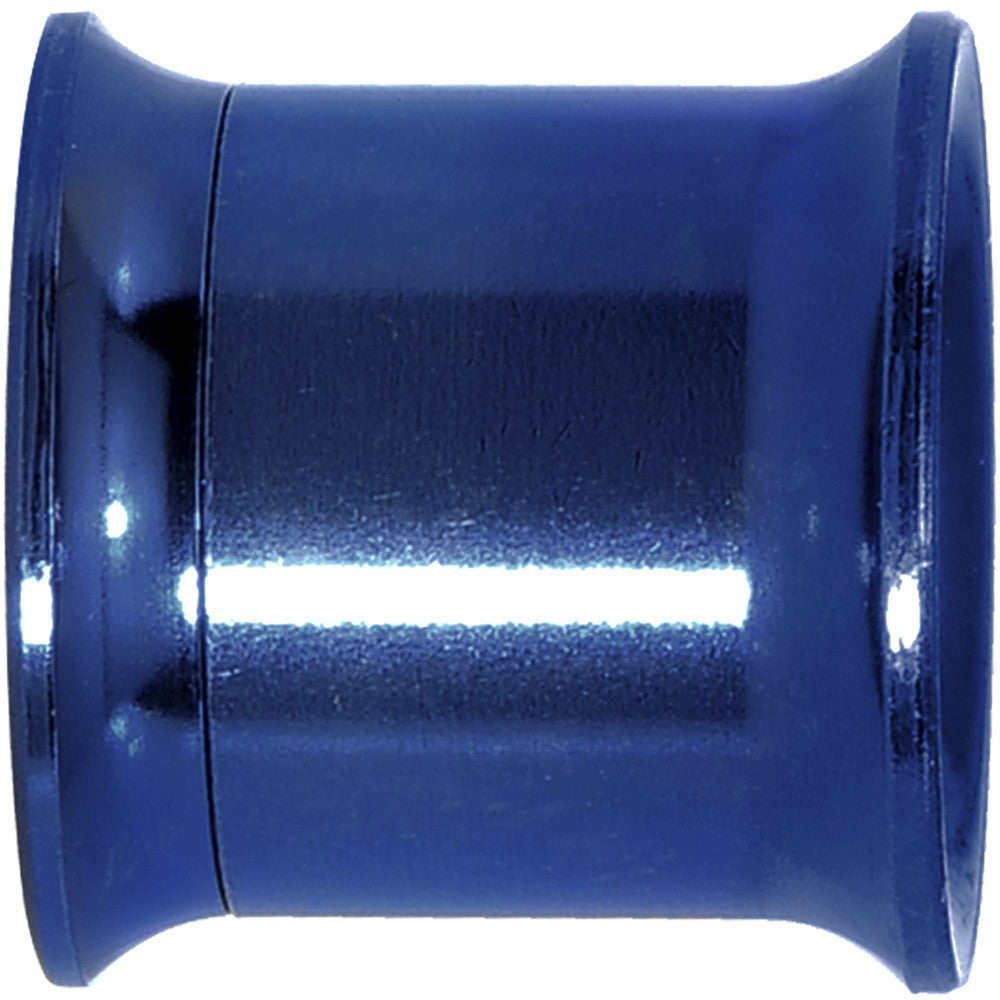 7/16 Blue Anodized Titanium Steel Screw Fit Tunnel Plug Set