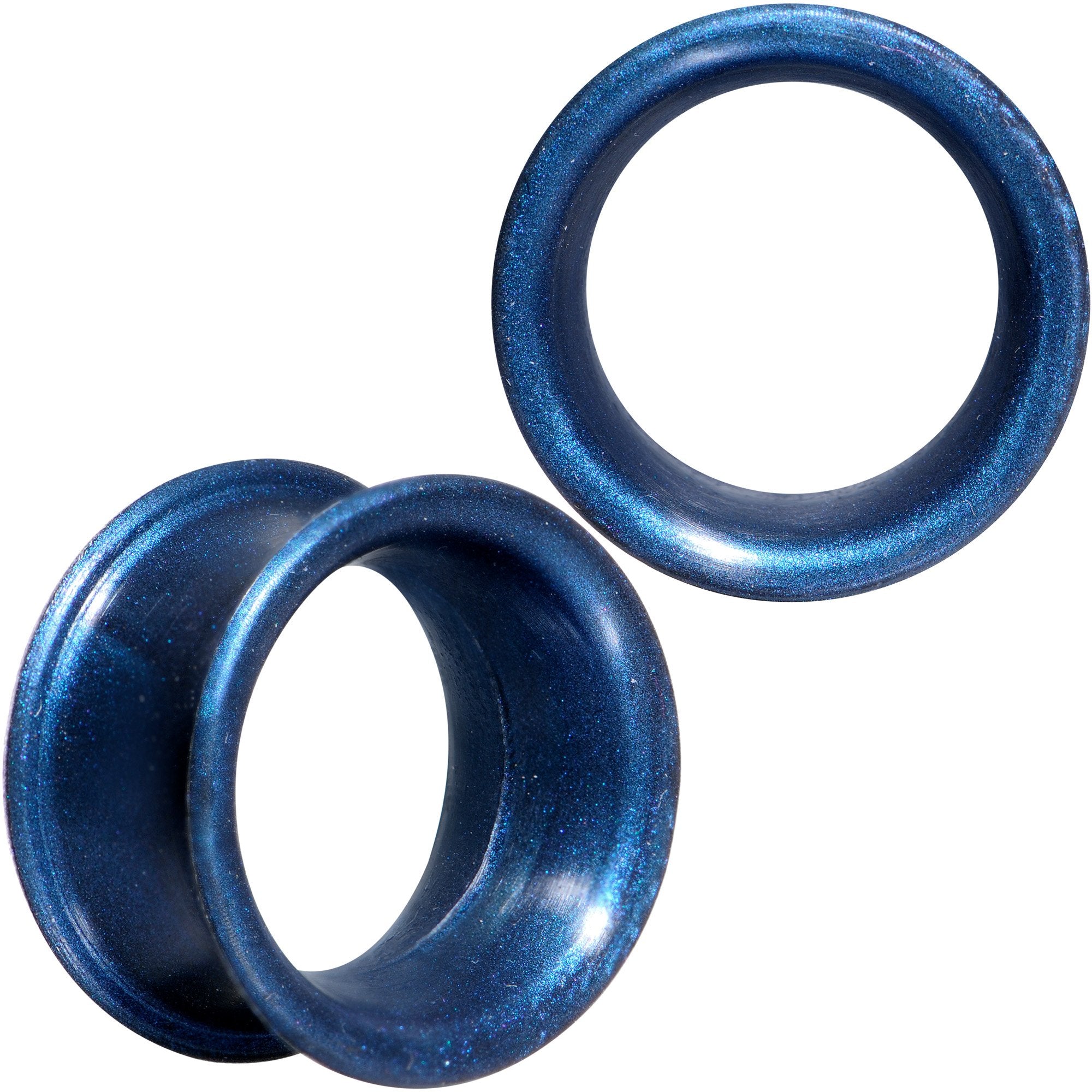 Thin Flexible Blue Silicone Tunnel Plug Set 6mm to 25mm