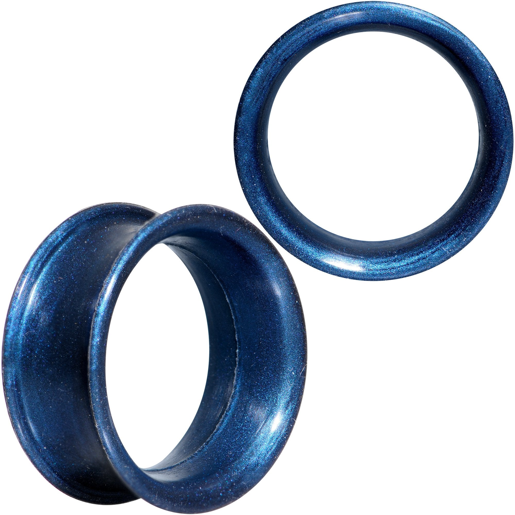 Thin Flexible Blue Silicone Tunnel Plug Set 6mm to 25mm