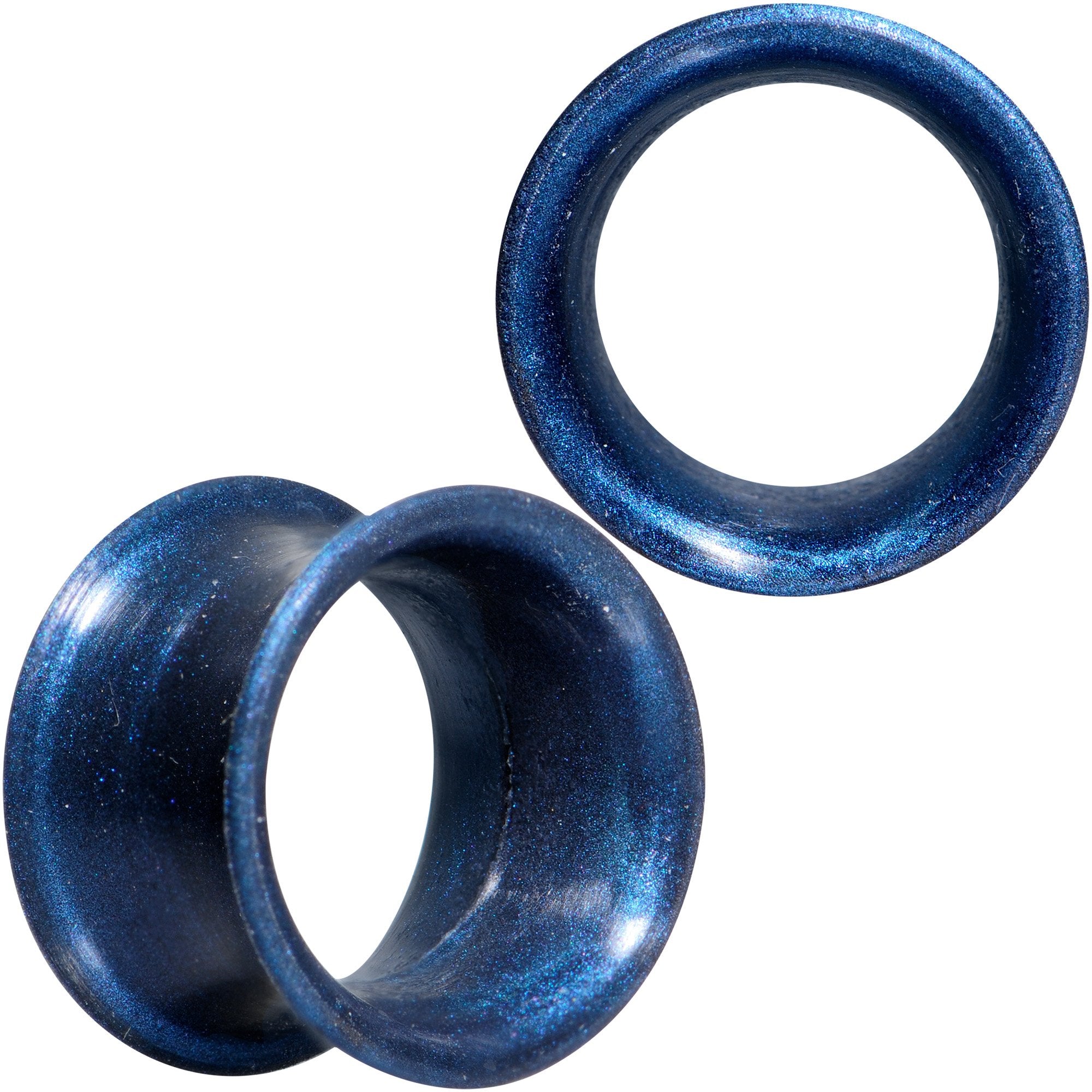 Thin Flexible Blue Silicone Tunnel Plug Set 6mm to 25mm