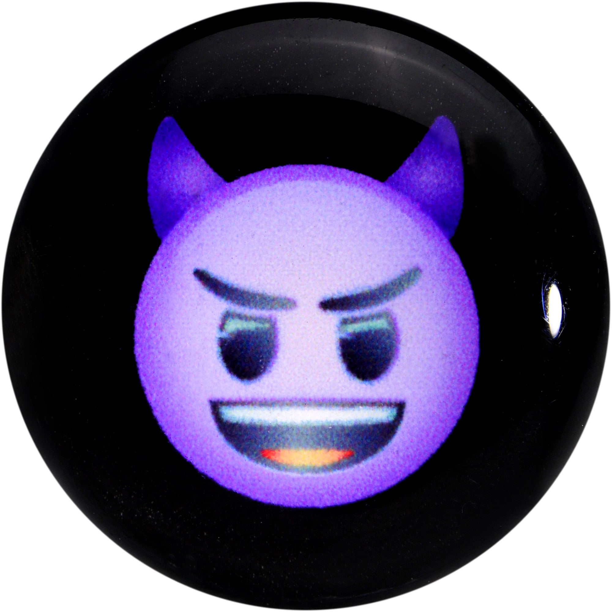 00 Gauge Licensed Purple Devil emoji Acrylic Double Flare Plug Set