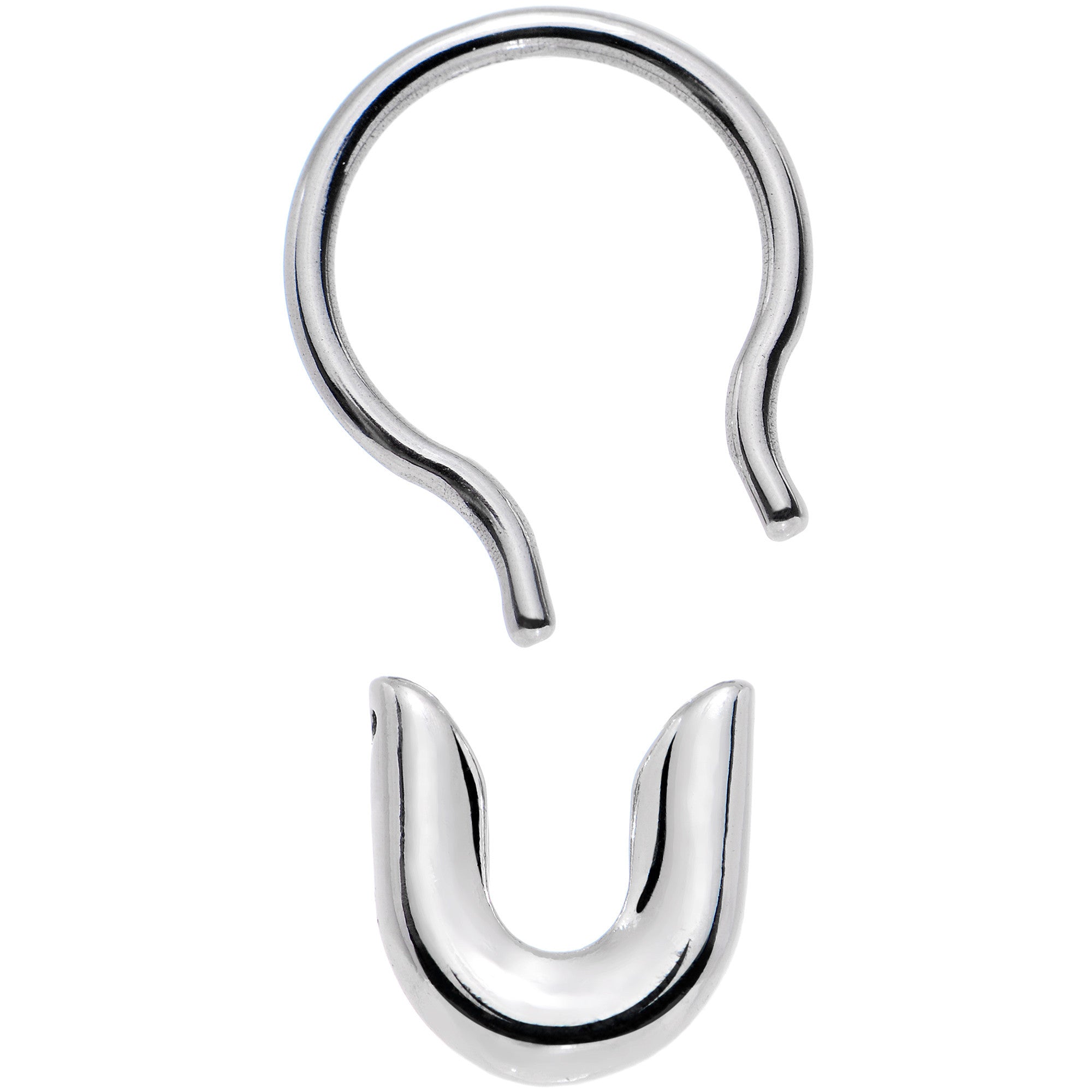 16 Gauge 5/16 Safety Pin Stainless Steel Septum Ring
