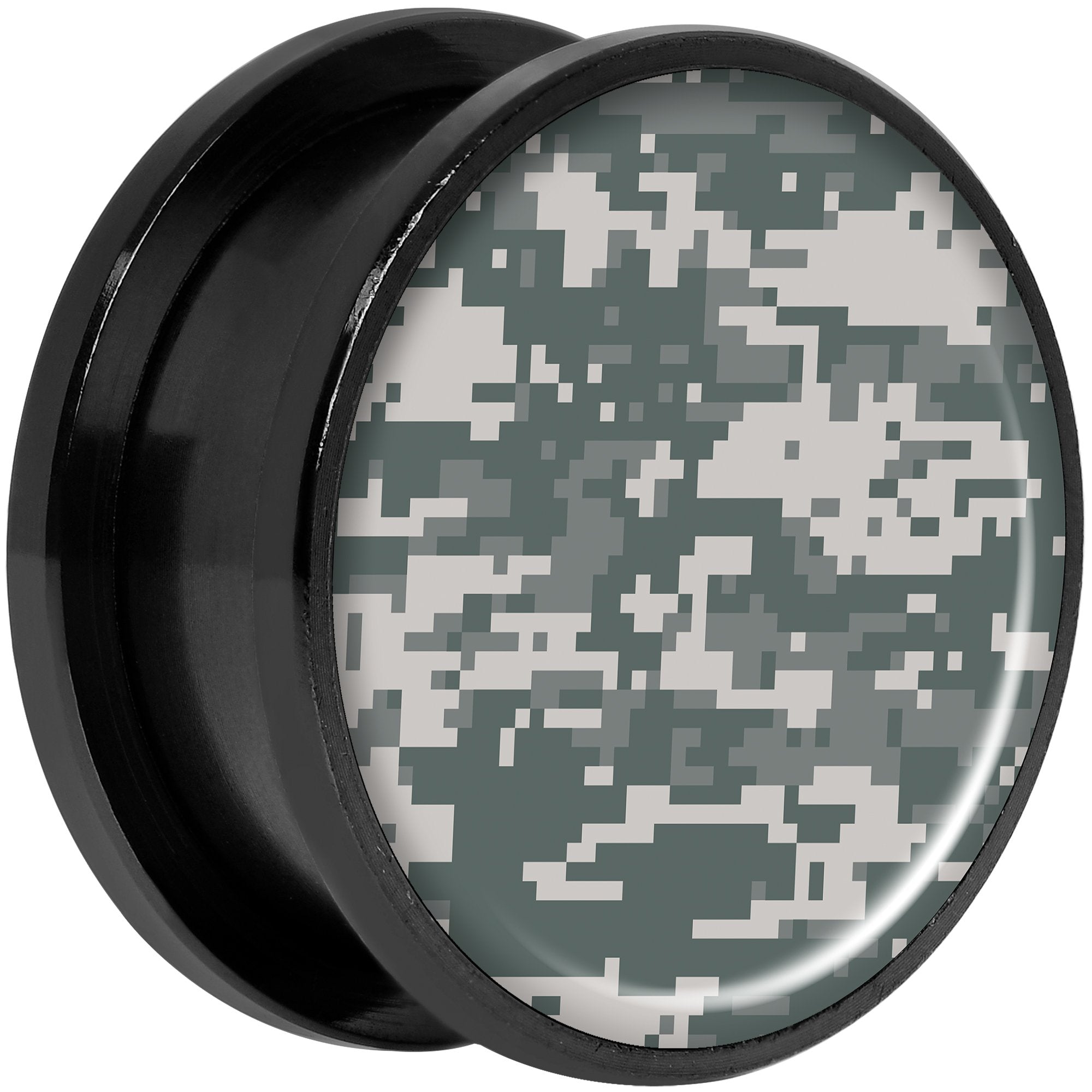 Digital Camo Print Black Anodized Screw Fit Plug Set 20mm