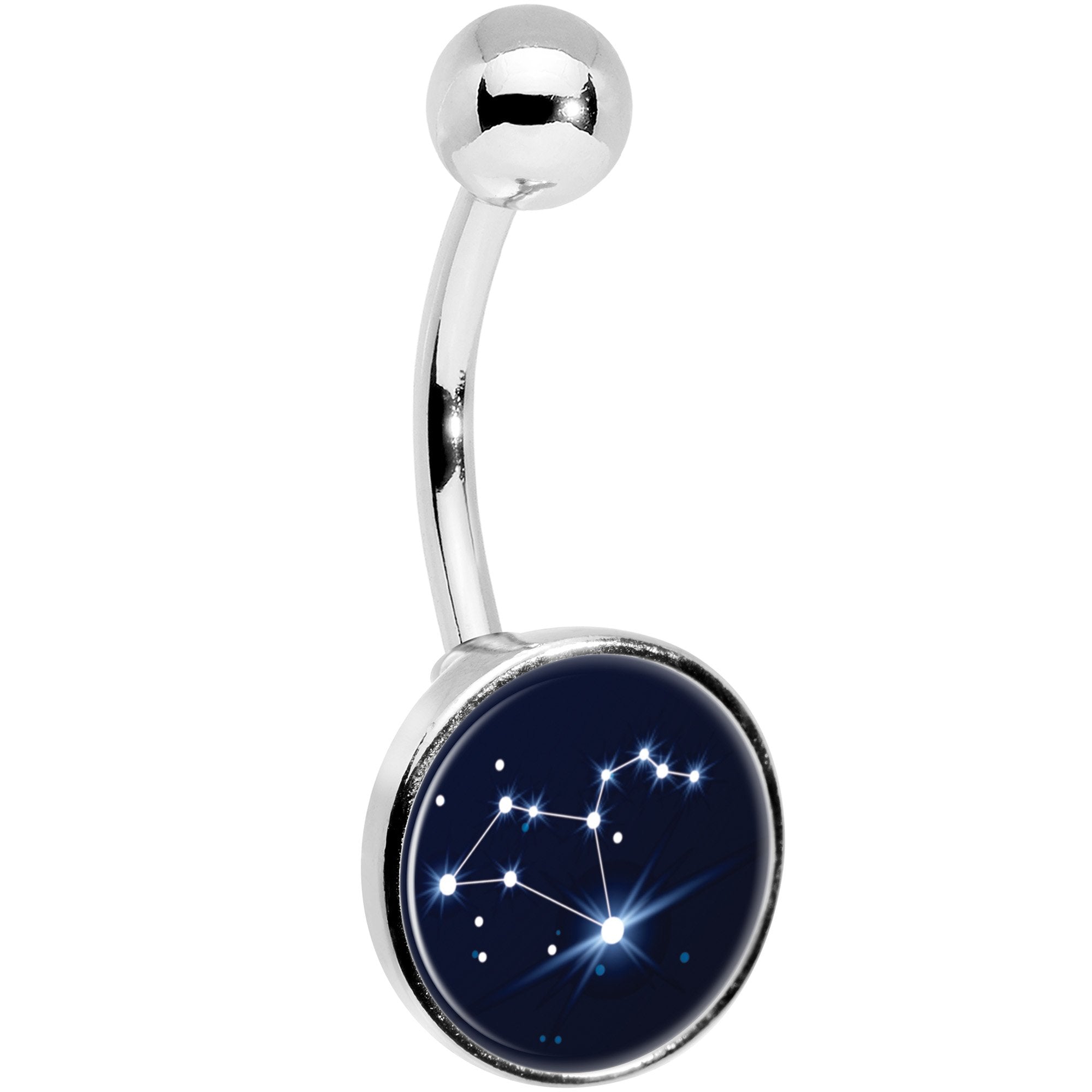 Zodiac Constellation Leo Belly Ring