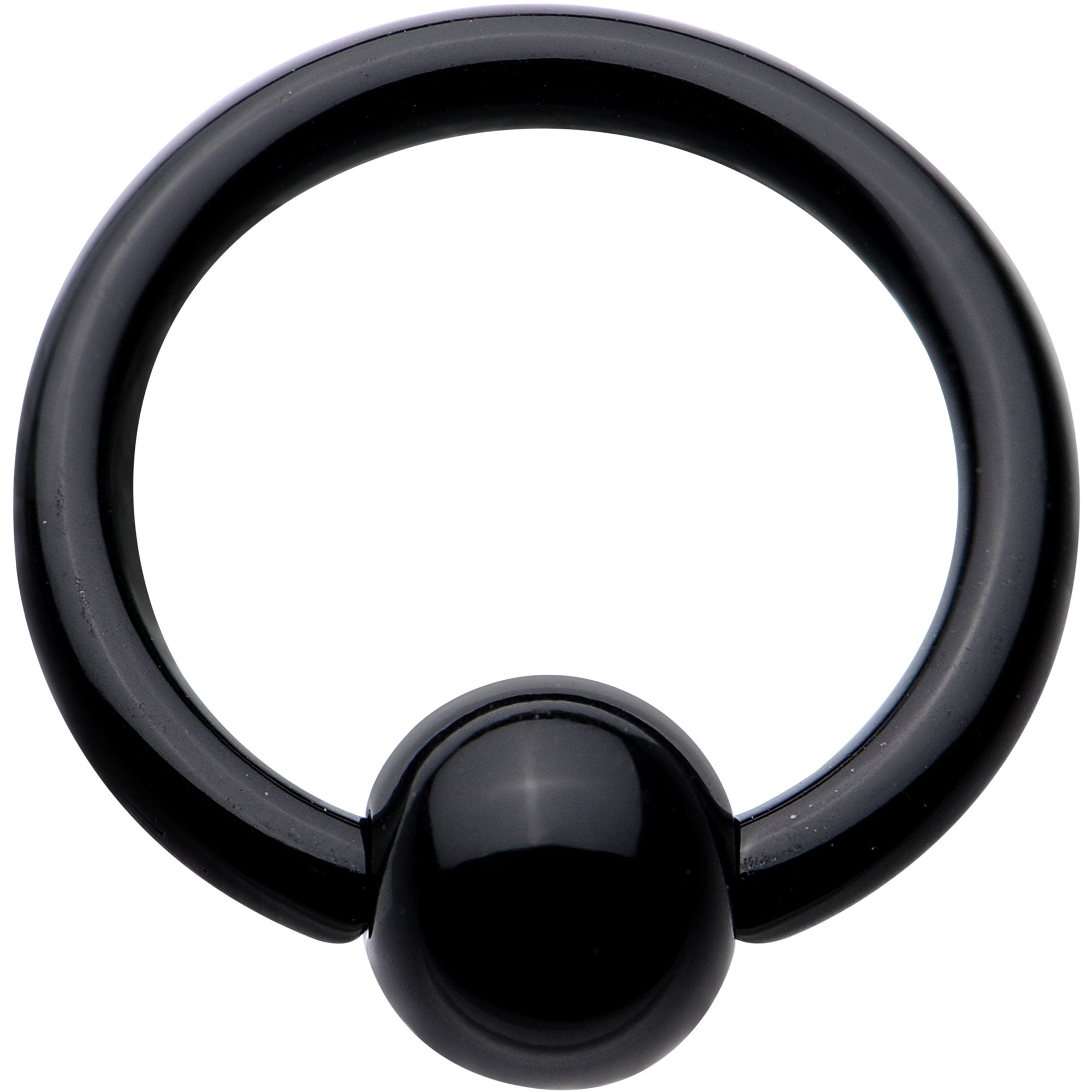 16 Gauge 3/8 Black Acrylic Captive Ring