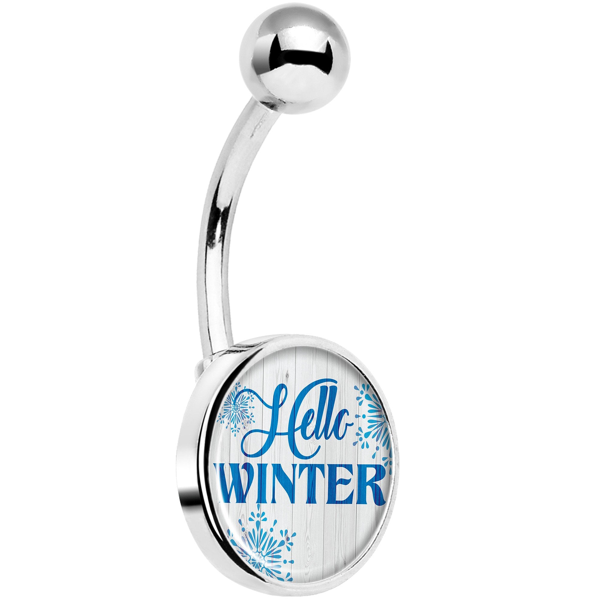 Hello Winter Snowflake Belly Ring