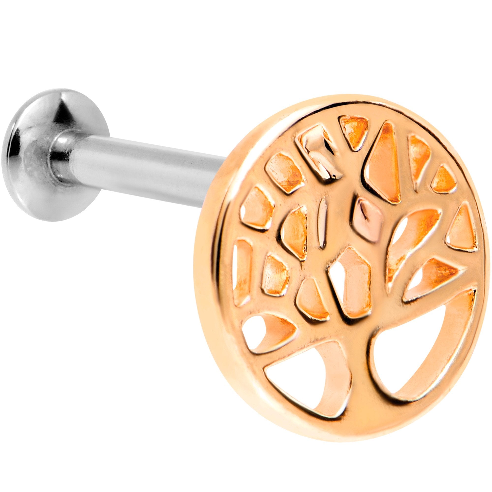 5/16 Rose Gold Tone Tree of Life Cutout Tragus Cartilage Earring