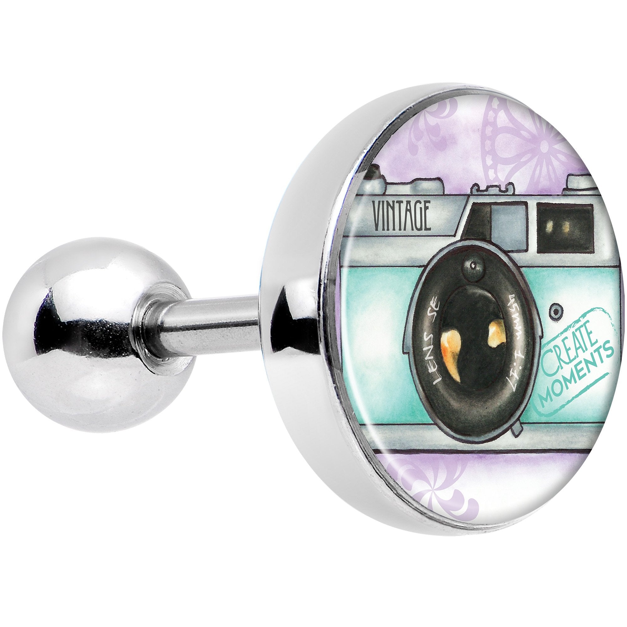 Vintage Camera Tragus Cartilage Earring