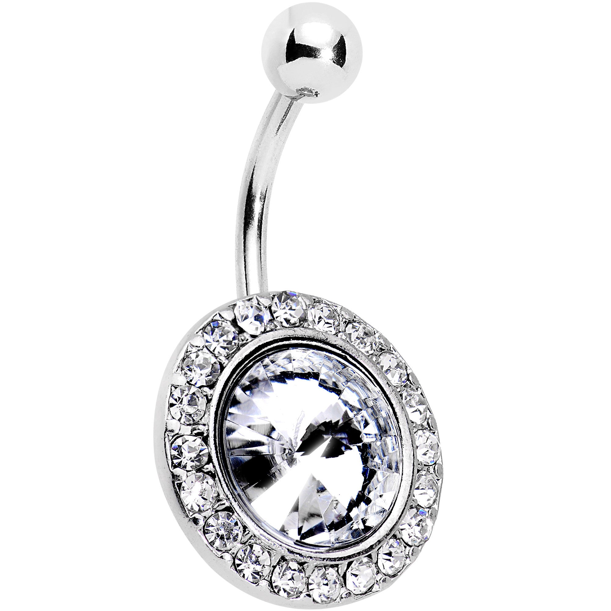 Clear Gem Pirouette Princess Charming Belly Ring