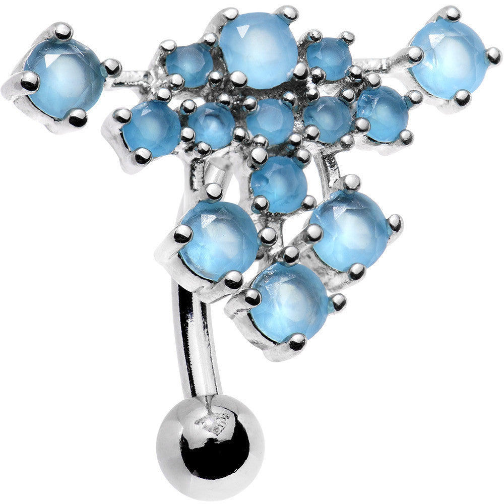 Beautiful Blue Gem Set Me Up for Sparkle Top Mount Belly Ring