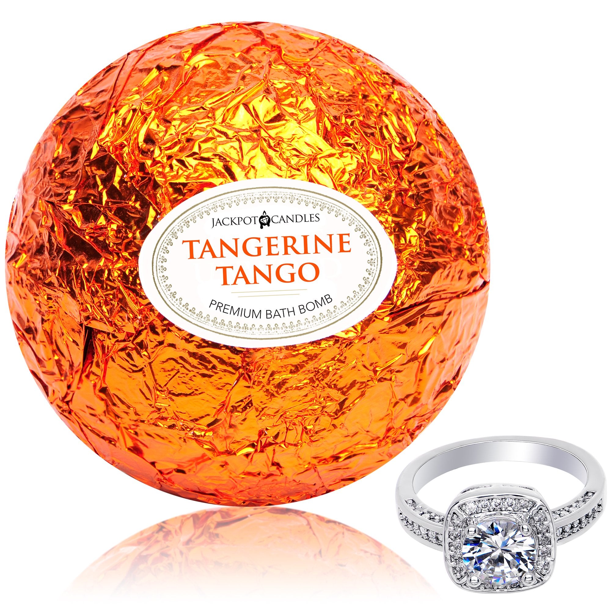 Tangerine Tango Bath Bomb with Jewelry Ring Inside