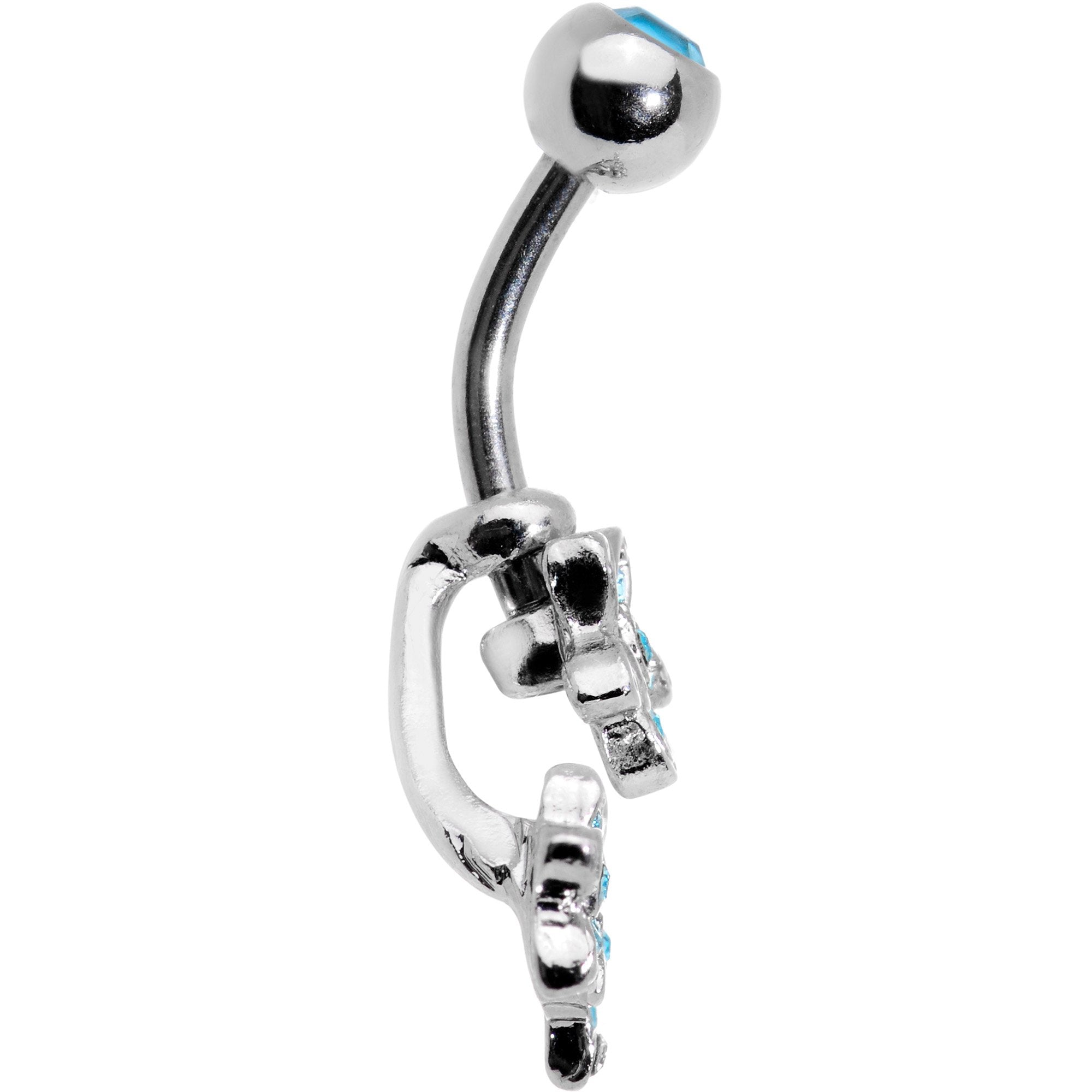 Field of Flowers Dangle Belly Ring