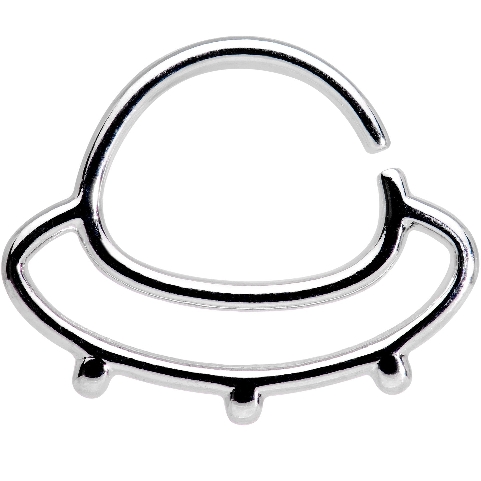 16 Gauge 3/8" Outer Space UFO Septum Ring