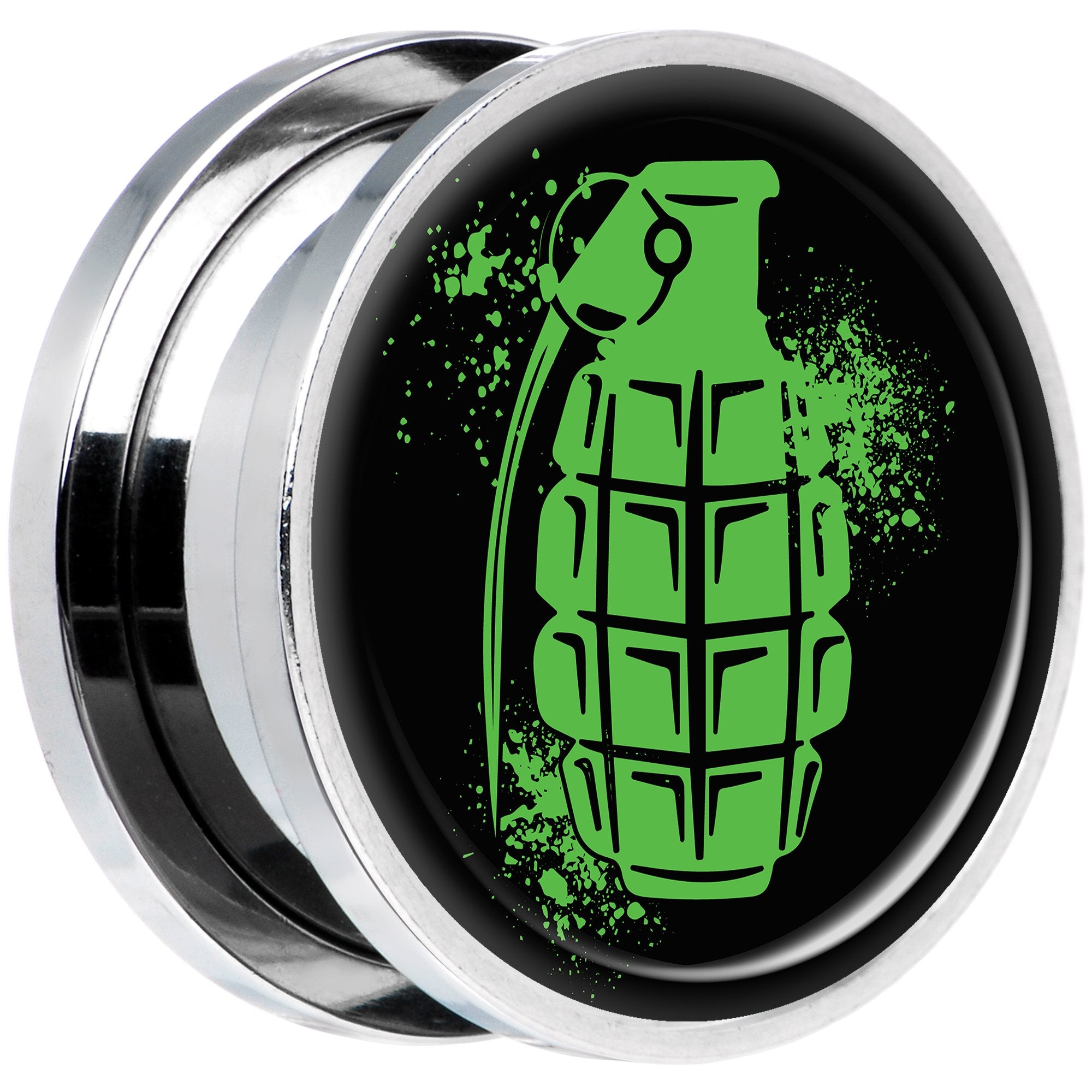 Green Grenade Steel Screw Fit Plug Set 18mm