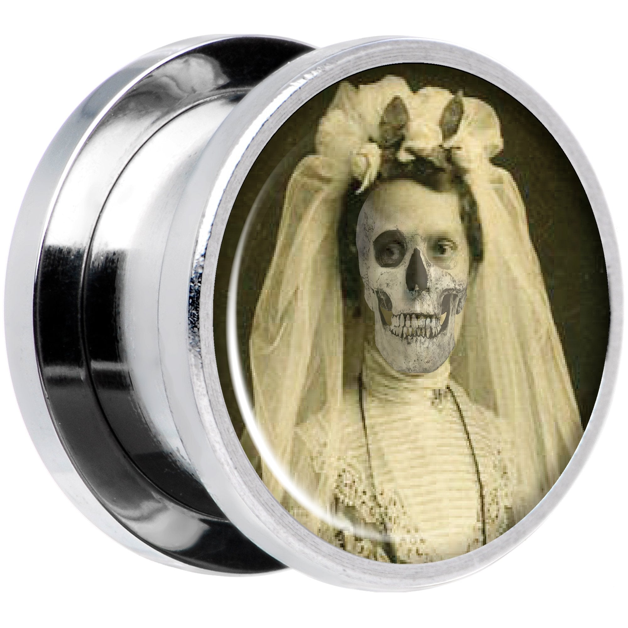 Undead Bride and Groom Halloween Plug Set 9/16