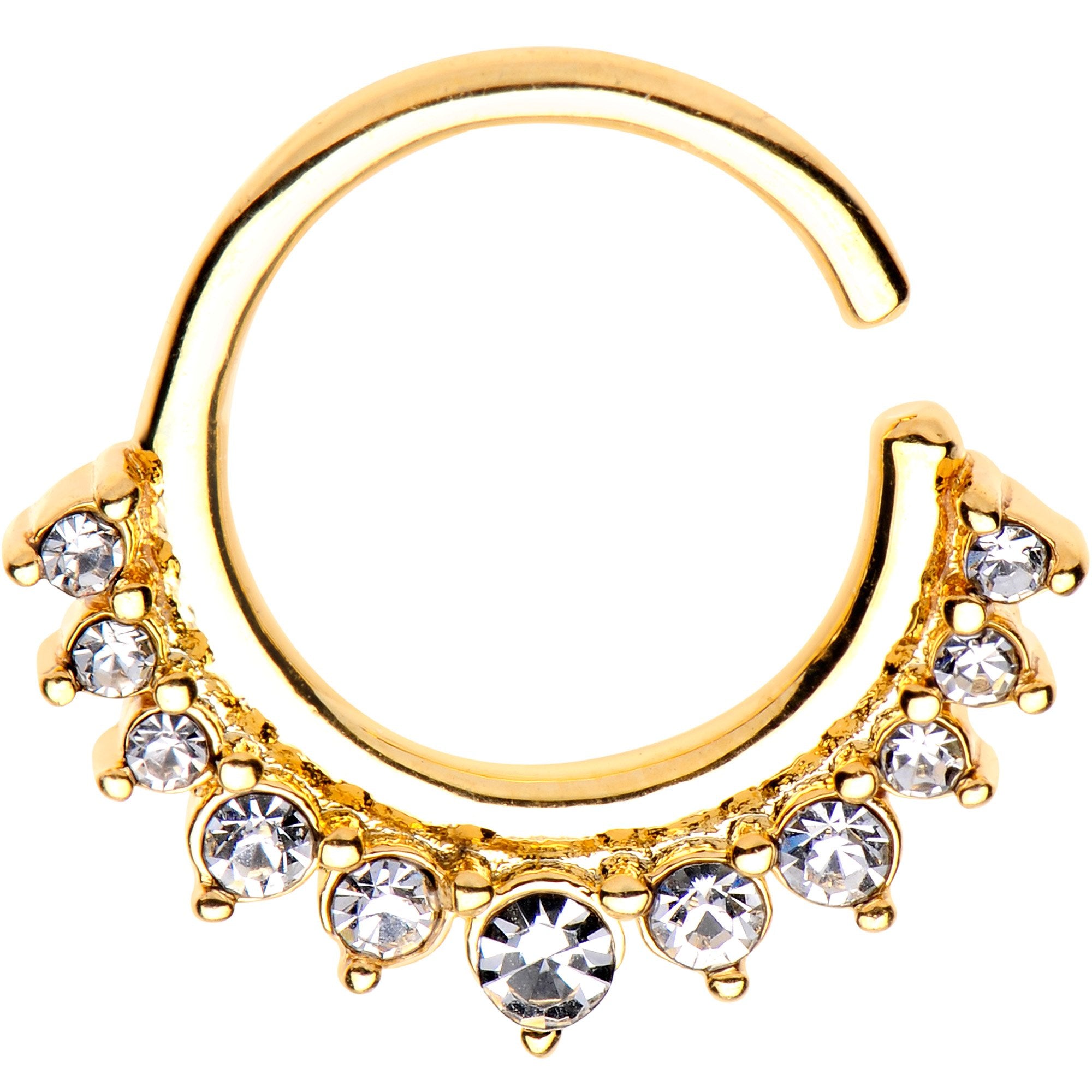 5/16 Gold Plated Your Highness Tiara Seamless Circular Ring