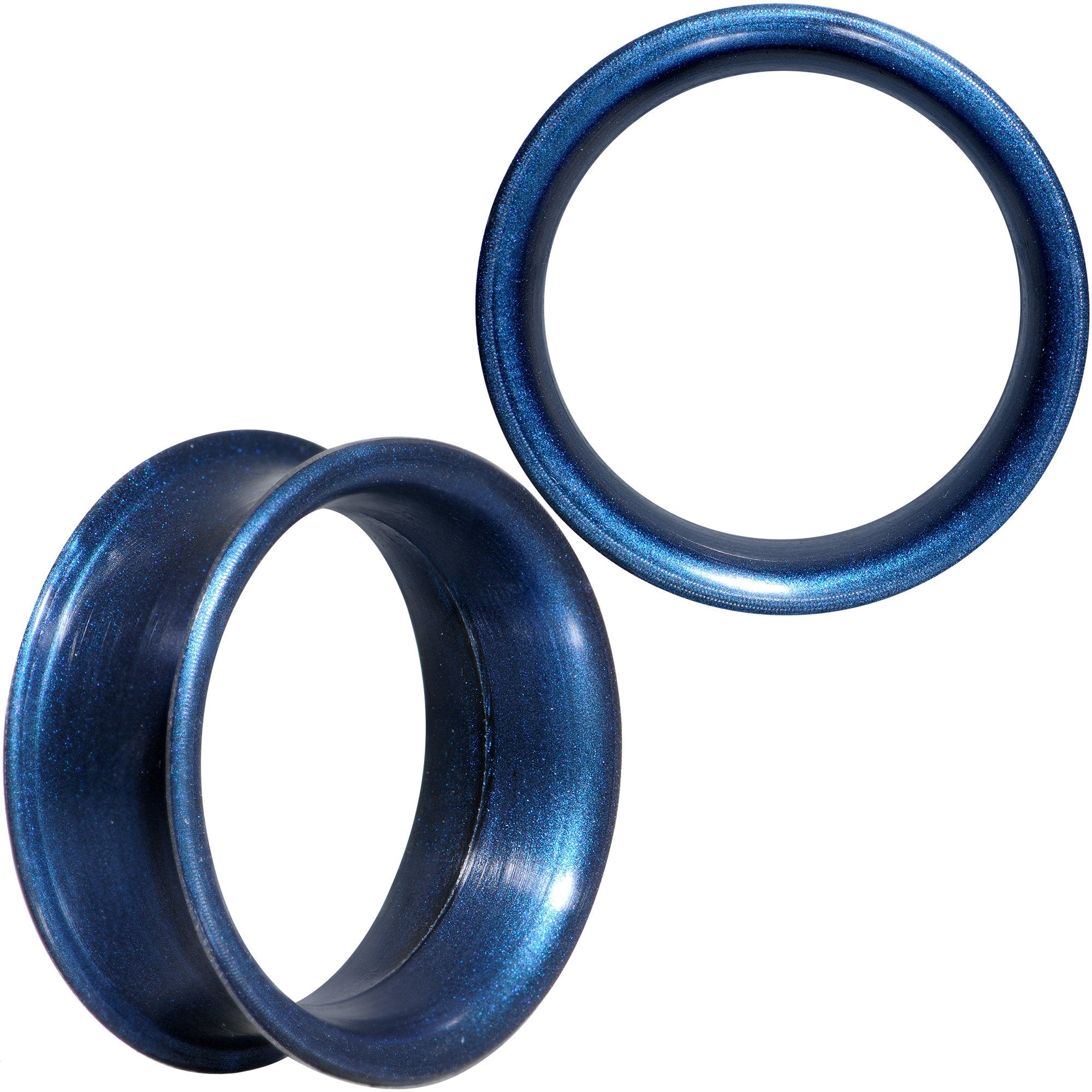 Thin Flexible Blue Silicone Tunnel Plug Set 6mm to 25mm