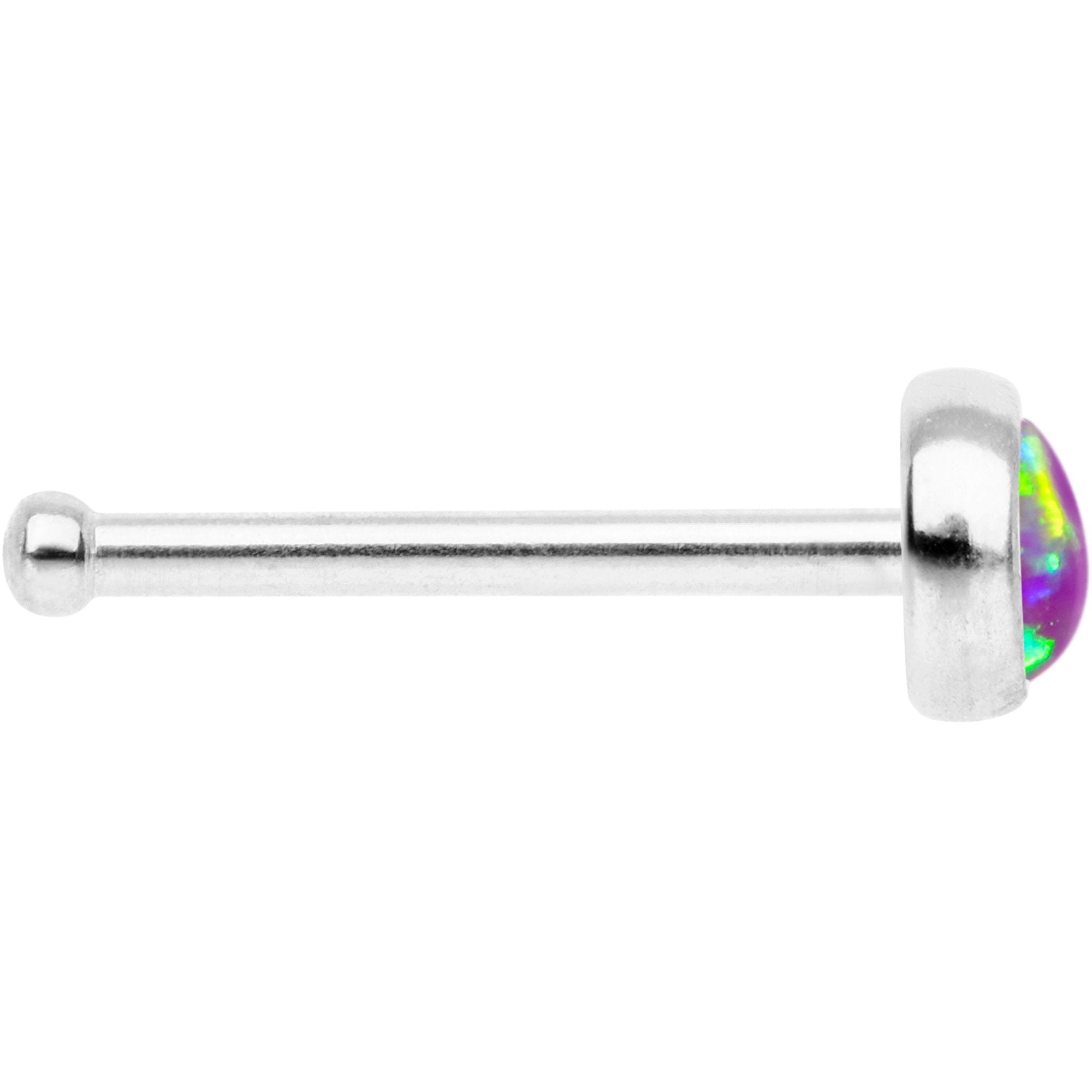 Purple 3mm Synthetic Opal Press Fit Nose Bone