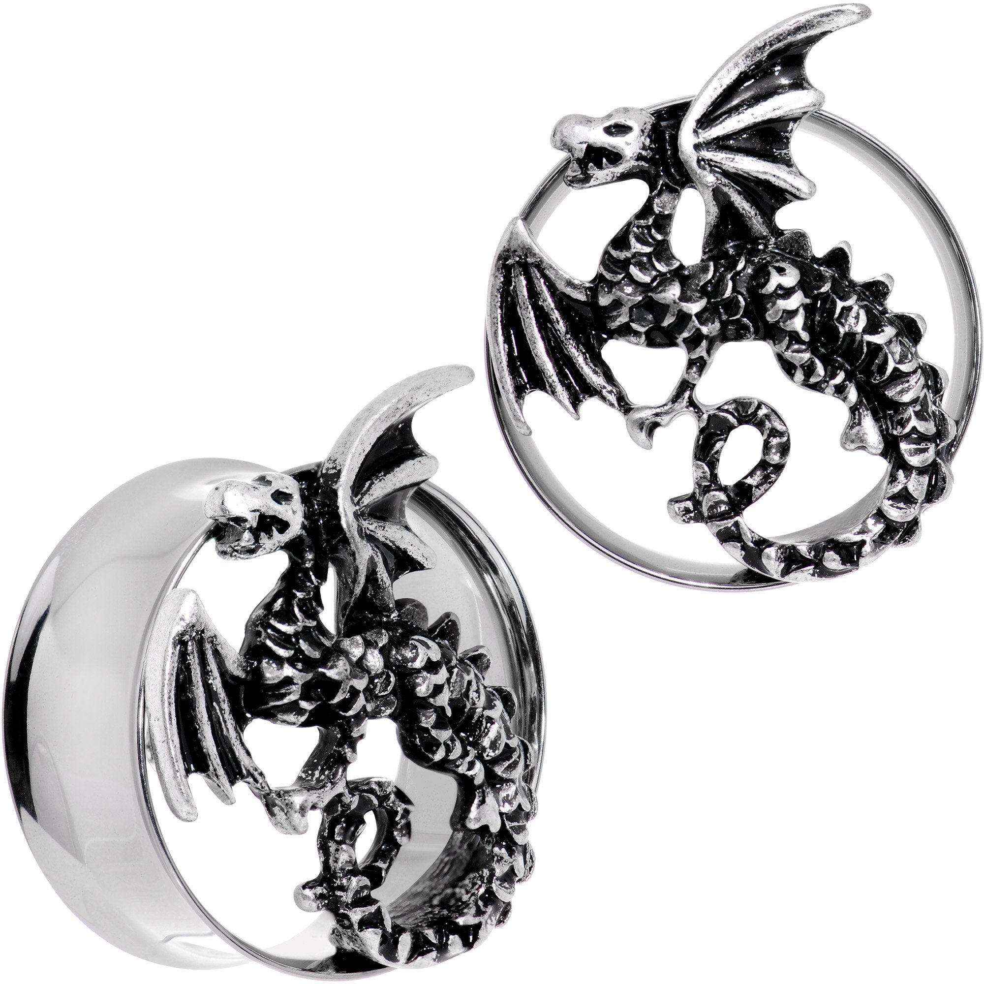 Angry Dragon Double Flare Tunnel Plug Set 6mm to 25mm