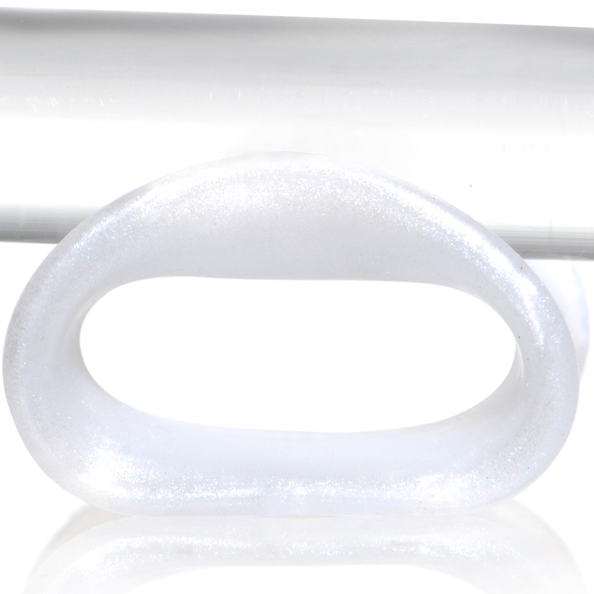 Thin Flexible White Silicone Tunnel Plug Set 6mm to 25mm