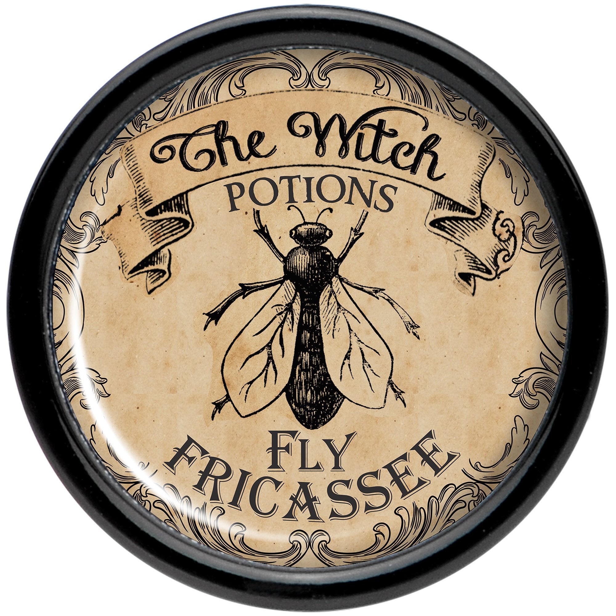 Witches Brew Fly Fricassee Halloween Black Acrylic Plug Sizes 0 Gauge to 20mm