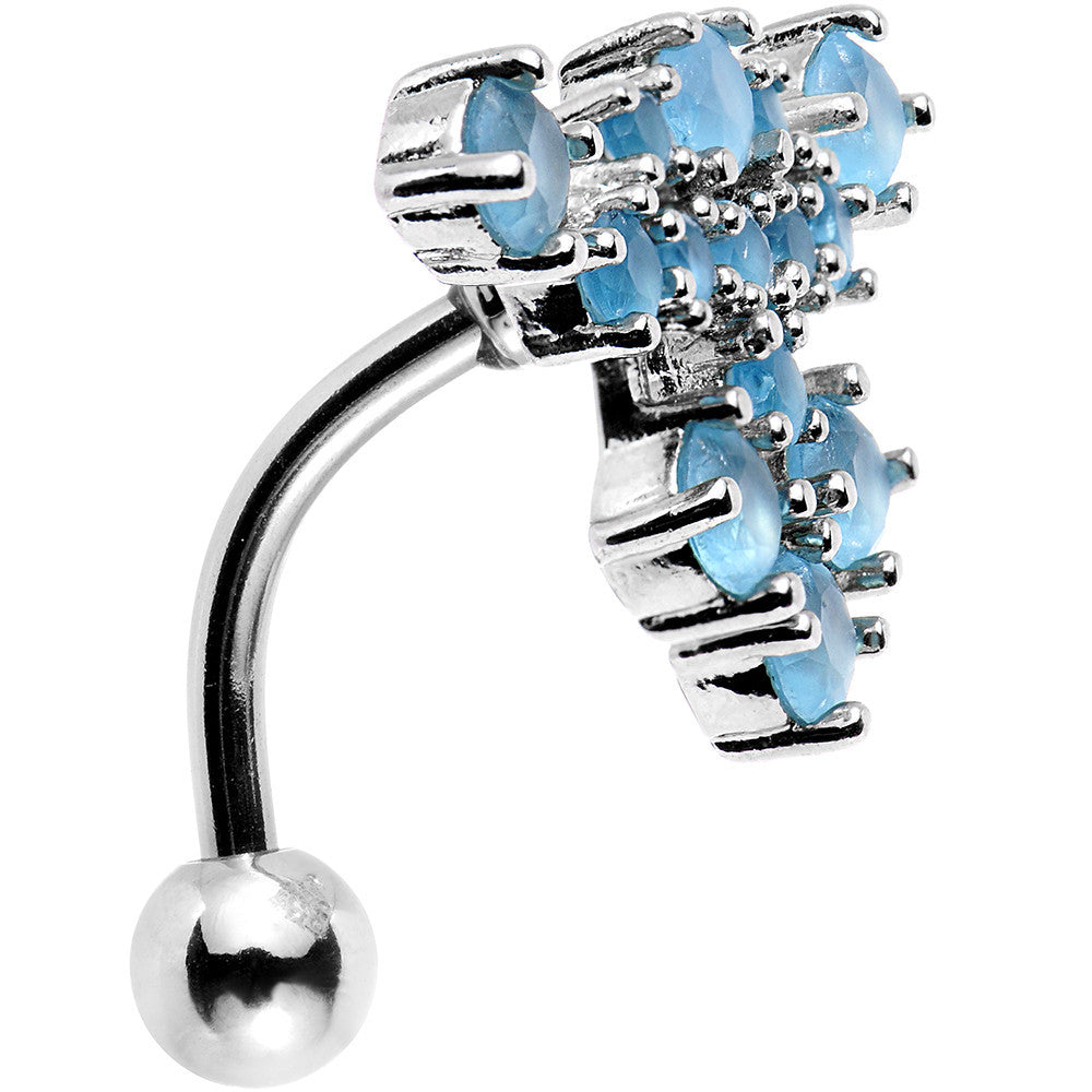 Beautiful Blue Gem Set Me Up for Sparkle Top Mount Belly Ring