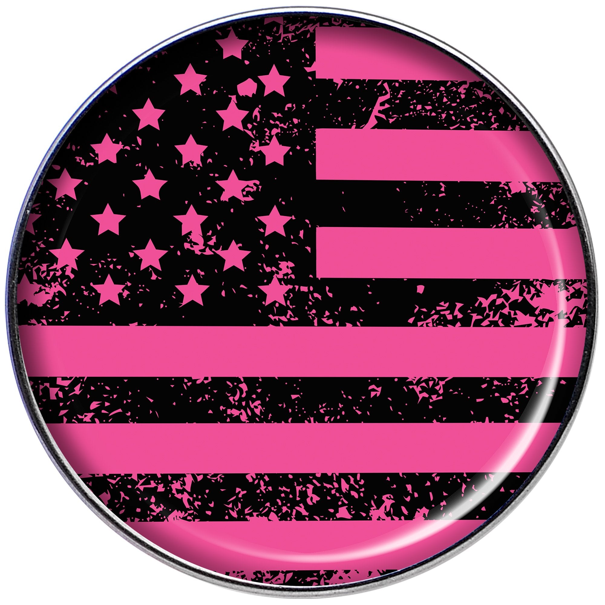 16 Gauge 1/4 Pink American Flag Tragus Cartilage Earring