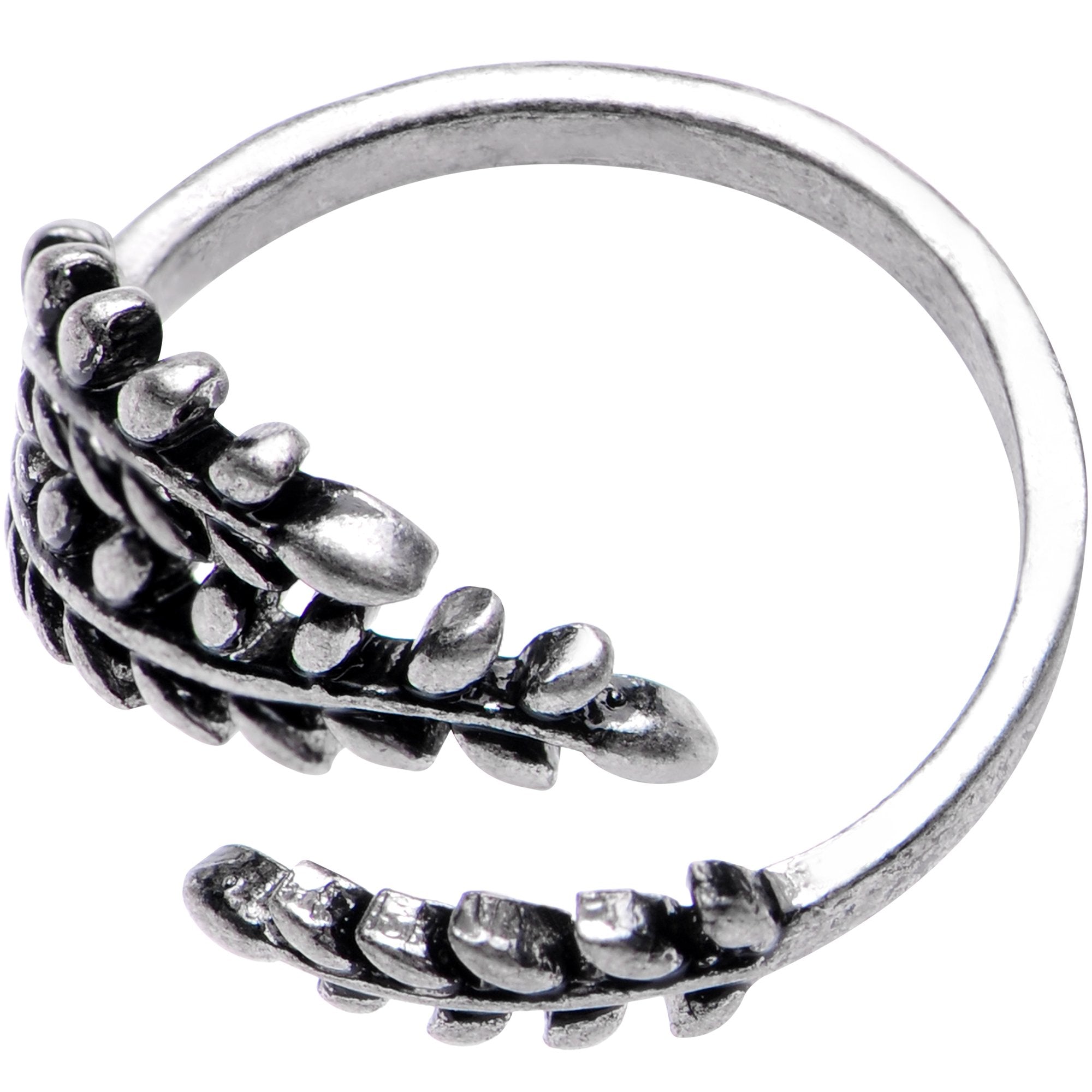 Silver Plated Olive Branch Toe Ring