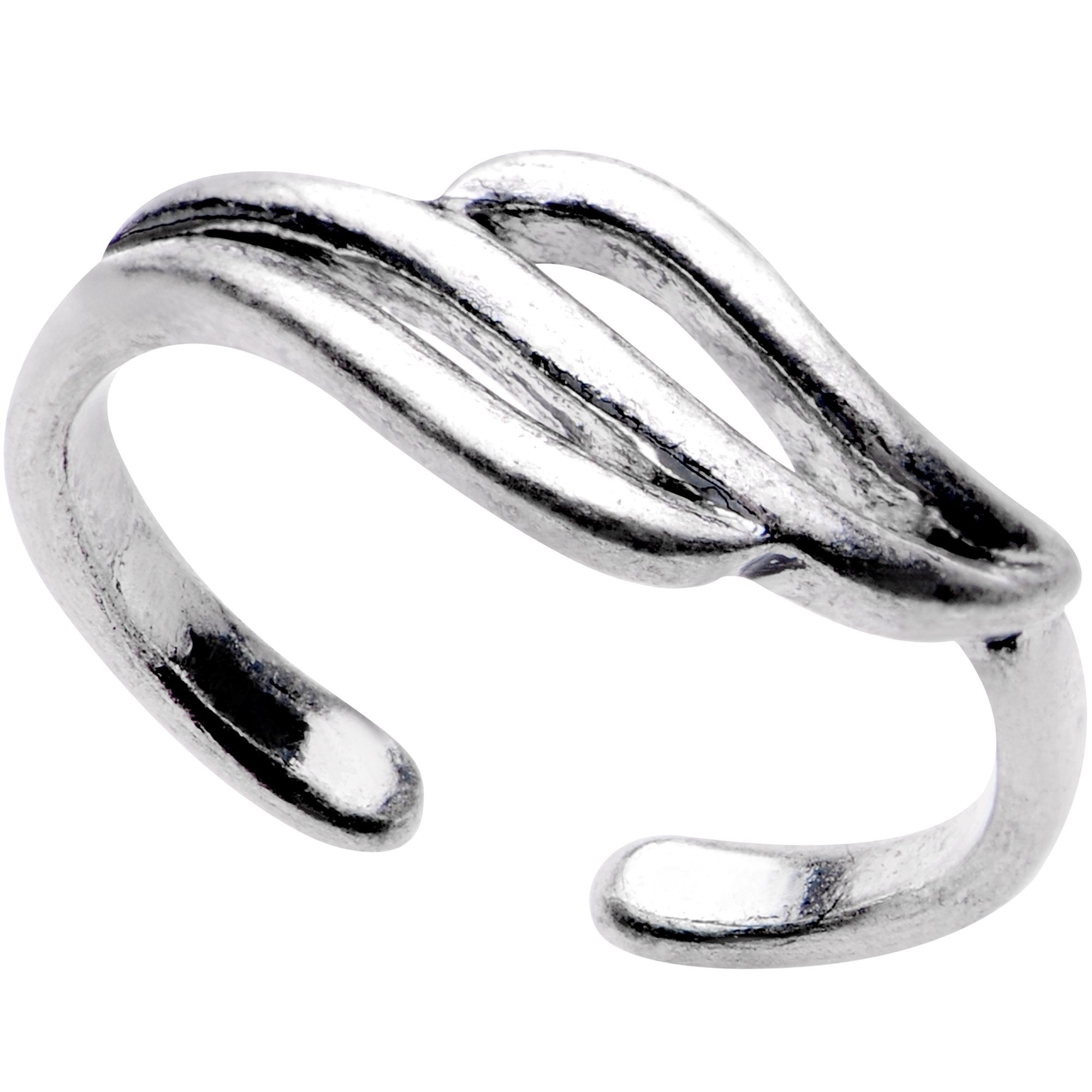 Silver Plated Leaves in the Wind Toe Ring