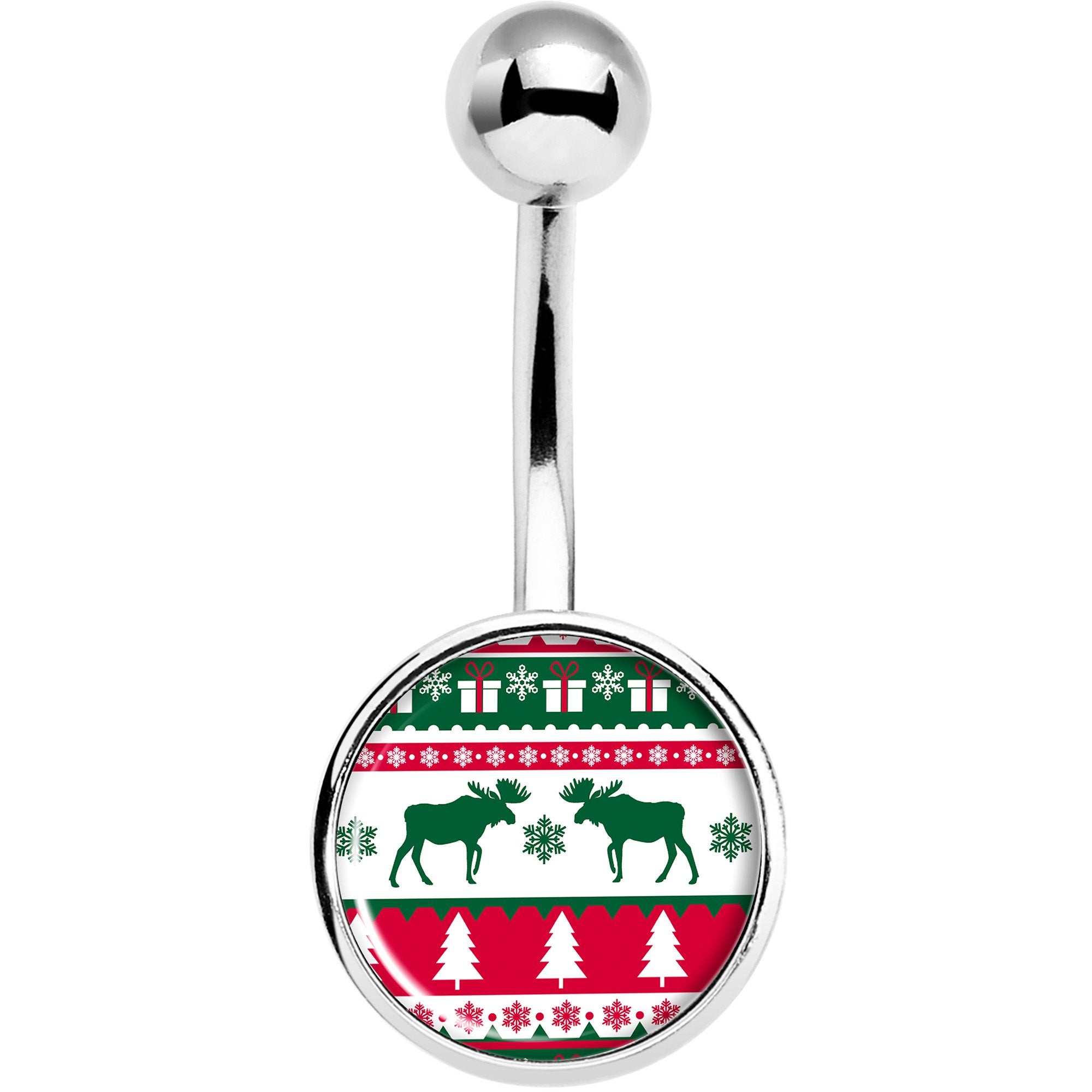 Ugly Christmas Sweater Belly Ring